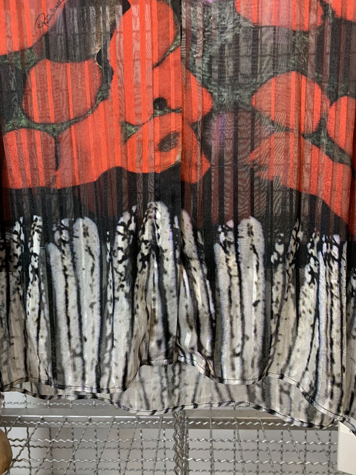 Roberto Cavalli Roberto Cavalli Heart Print Transparent Silk Shirt Size L / US 10 / IT 46 - 13 Thumbnail