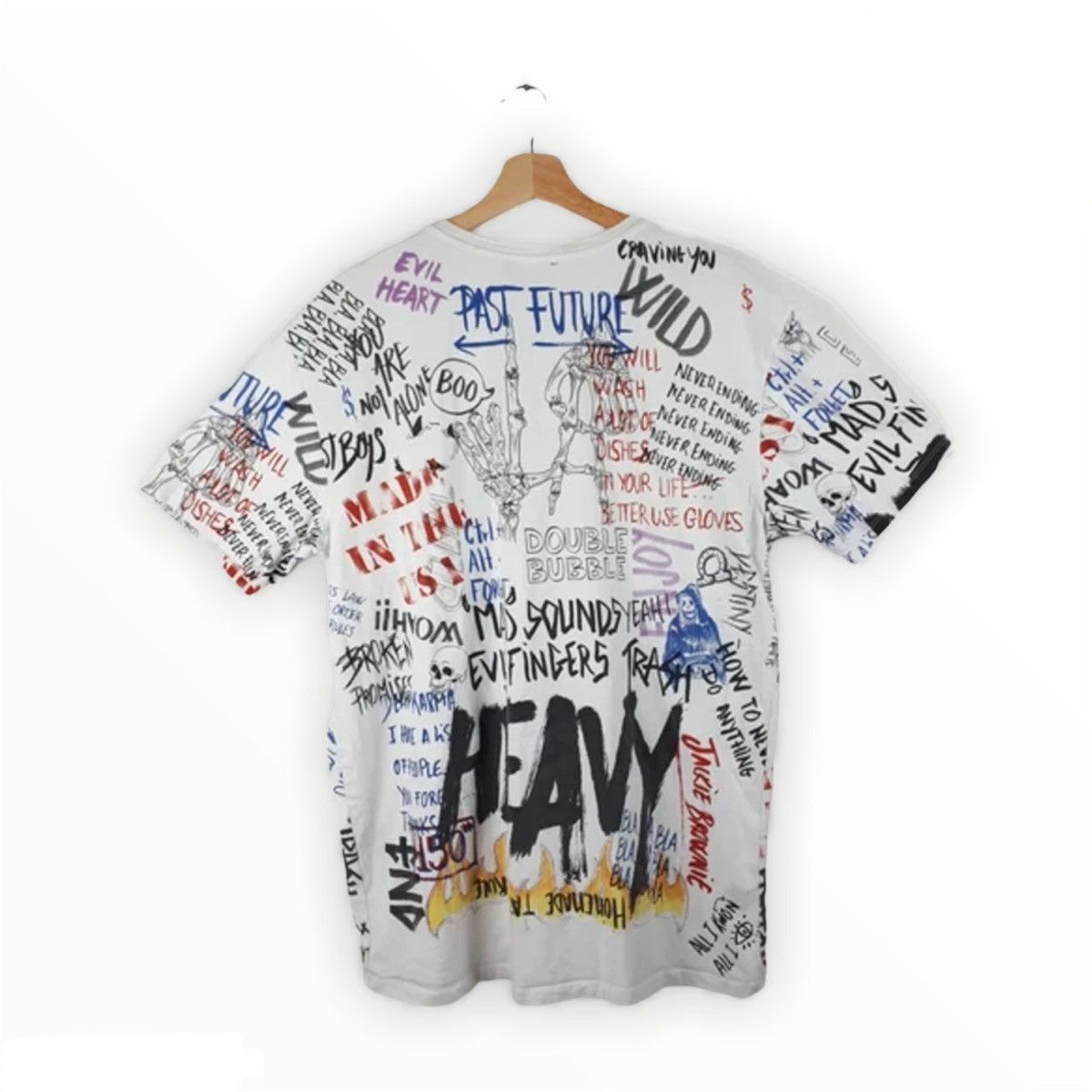 Japanese Brand × Vintage Bershka Scribble Doodle Fullprint Tee Size US L / EU 52-54 / 3 - 7 Thumbnail