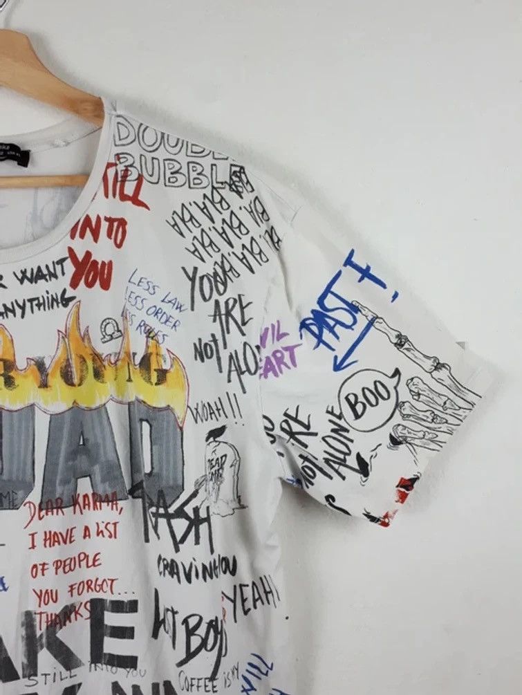 Japanese Brand × Vintage Bershka Scribble Doodle Fullprint Tee Size US L / EU 52-54 / 3 - 6 Thumbnail