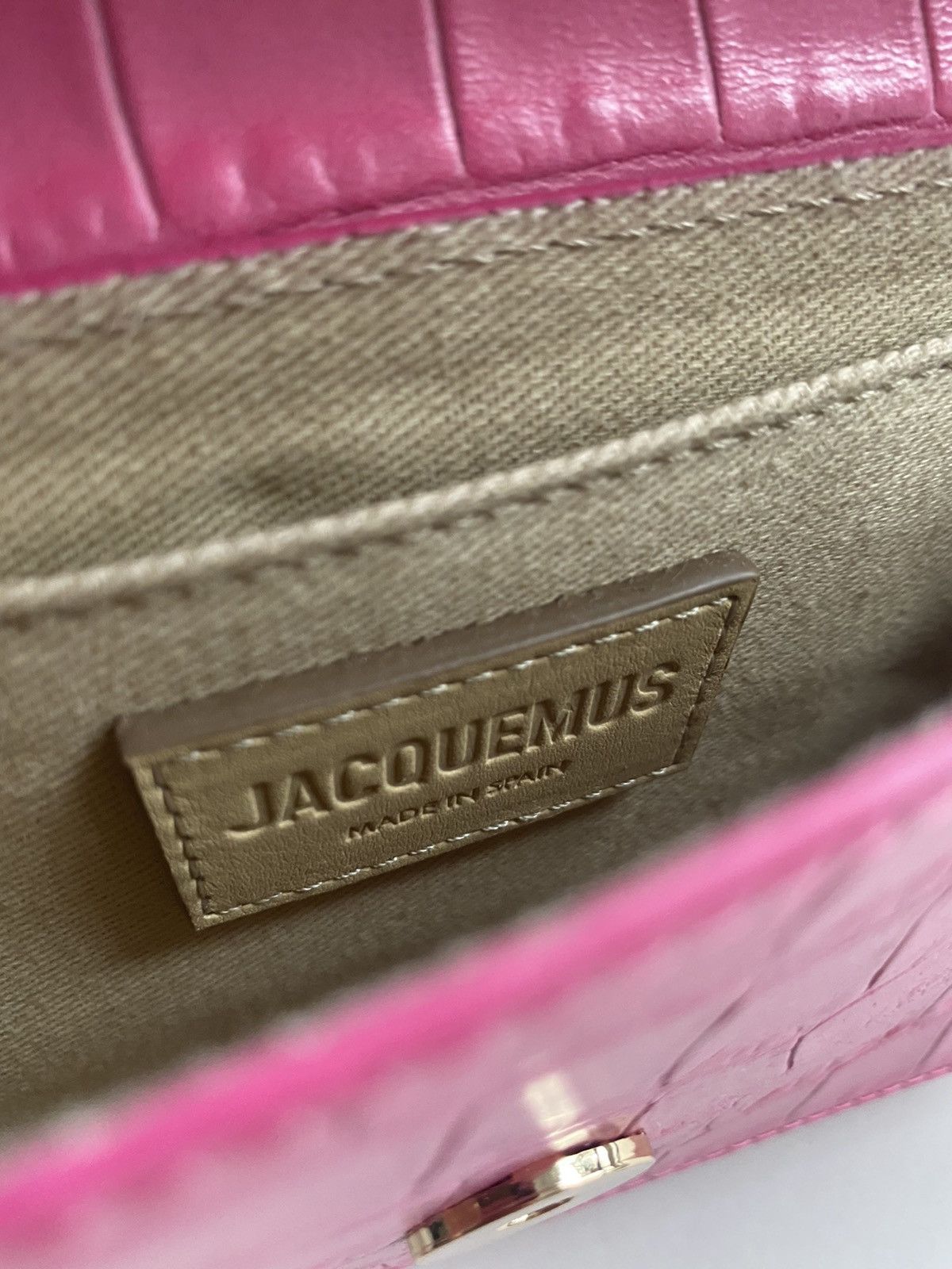 Jacquemus Jacquemus Le Riviera Bag Pink Croco Size ONE SIZE - 7 Thumbnail