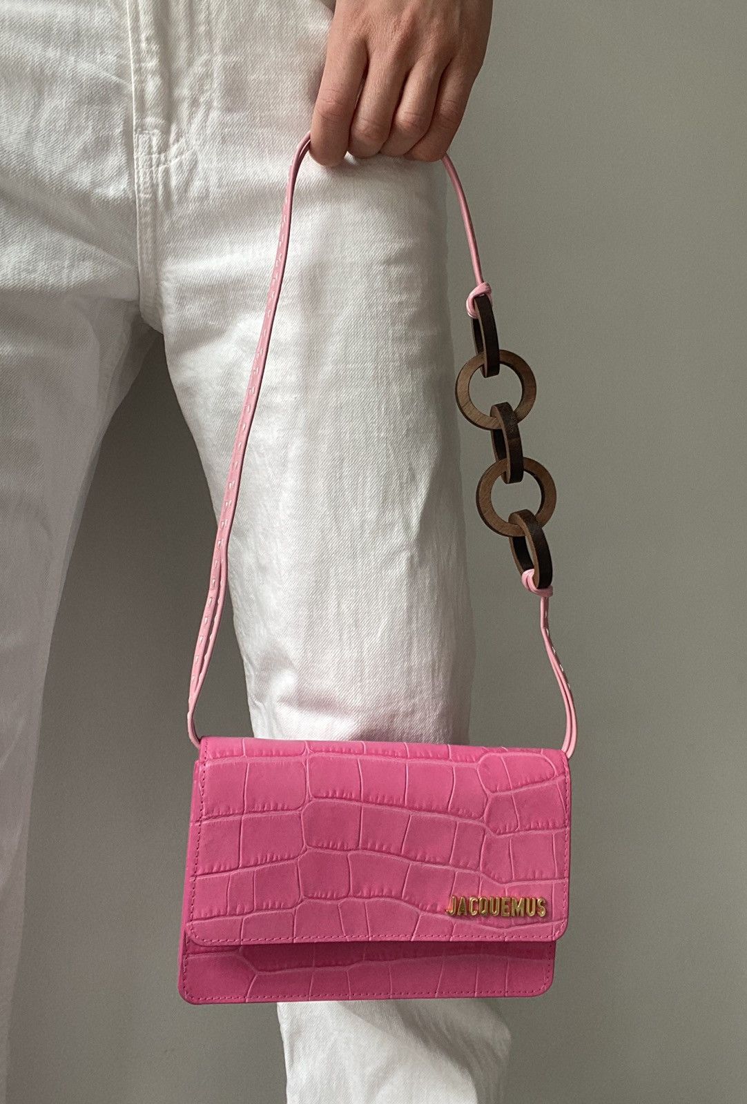 Jacquemus Jacquemus Le Riviera Bag Pink Croco Size ONE SIZE - 5 Thumbnail