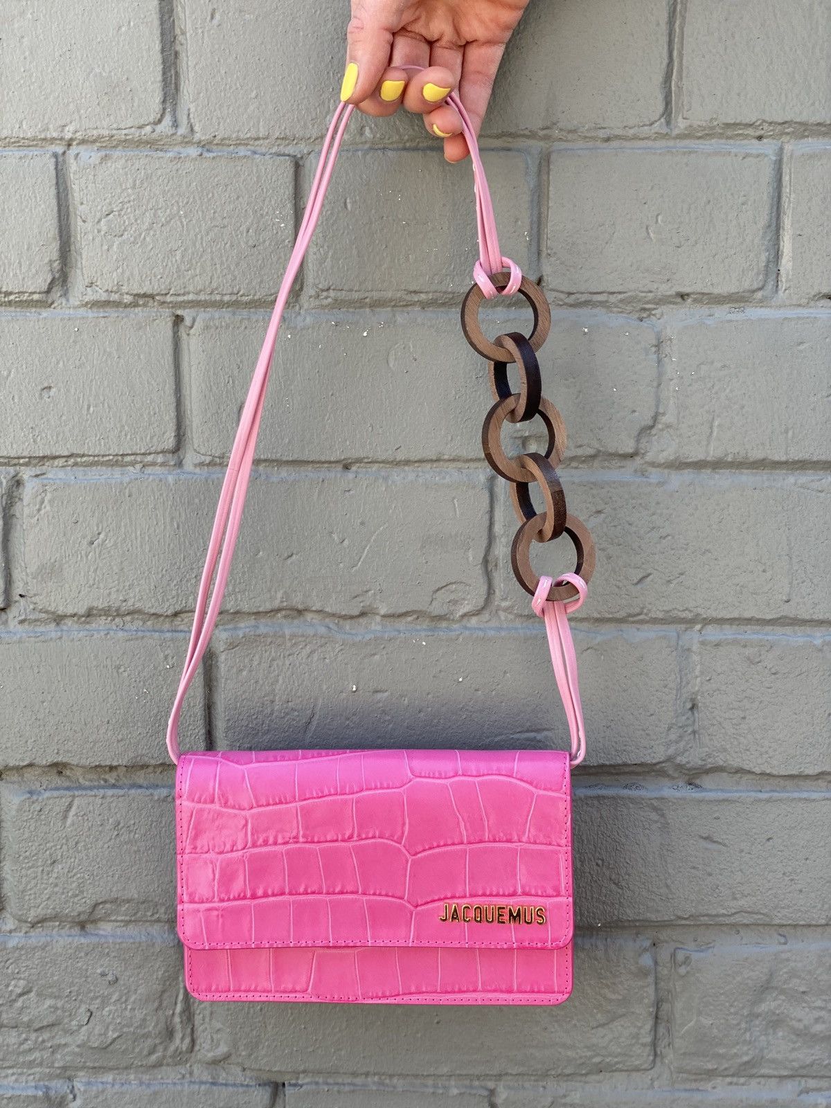 Jacquemus Jacquemus Le Riviera Bag Pink Croco Size ONE SIZE - 4 Thumbnail