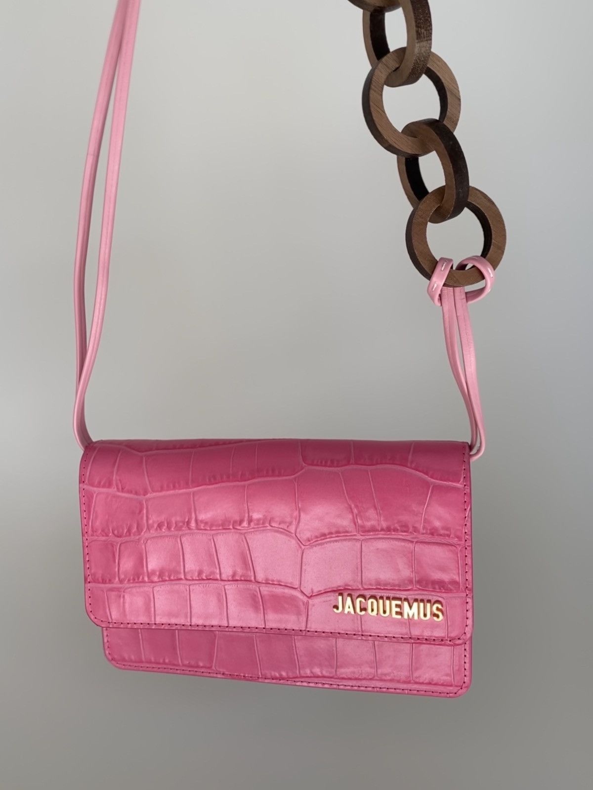 Jacquemus Jacquemus Le Riviera Bag Pink Croco Size ONE SIZE - 1 Thumbnail