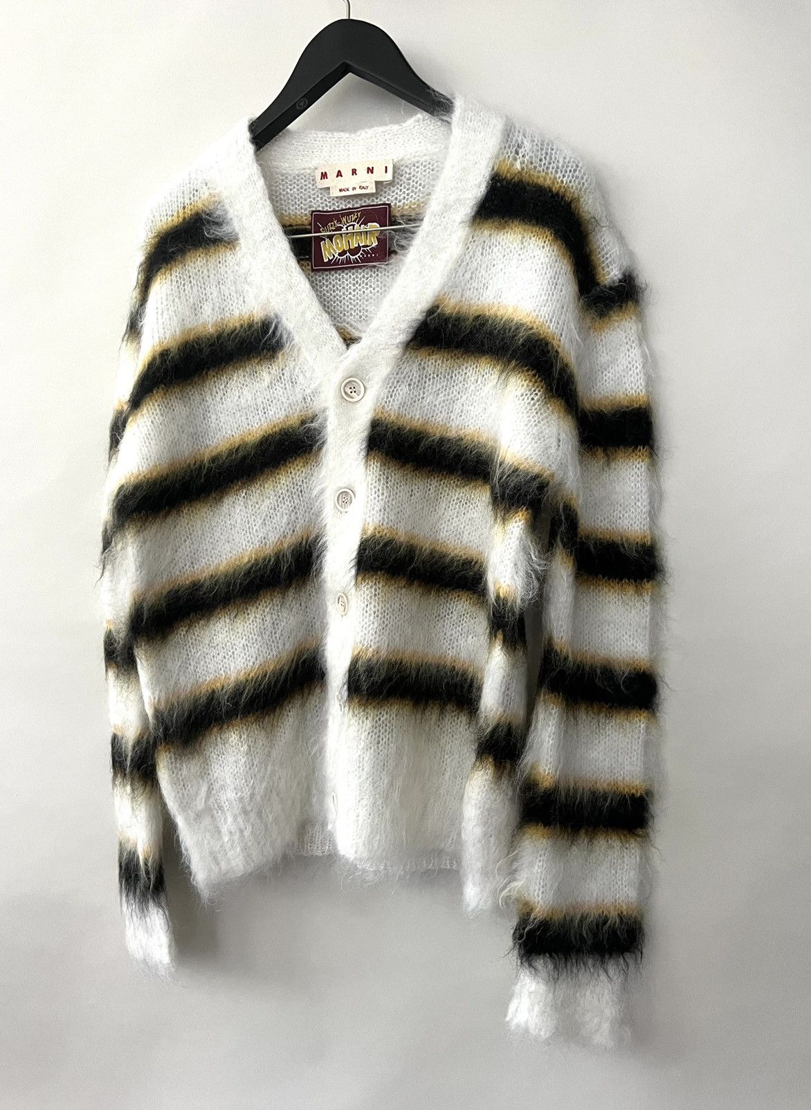 Marni Marni Mohair Stripped Mohair Cardigan Size US M / EU 48-50 / 2 - 6 Thumbnail