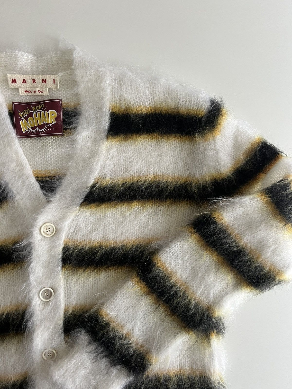 Marni Marni Mohair Stripped Mohair Cardigan Size US M / EU 48-50 / 2 - 8 Thumbnail