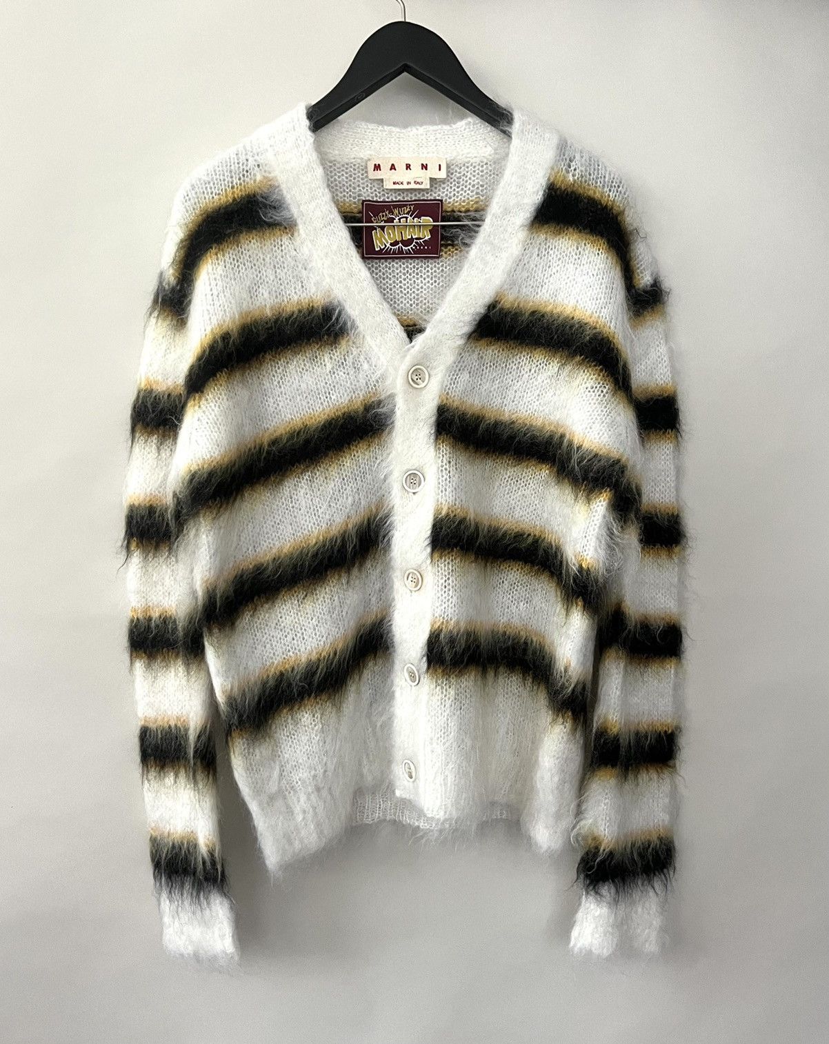 Marni Marni Mohair Stripped Mohair Cardigan Size US M / EU 48-50 / 2 - 4 Thumbnail