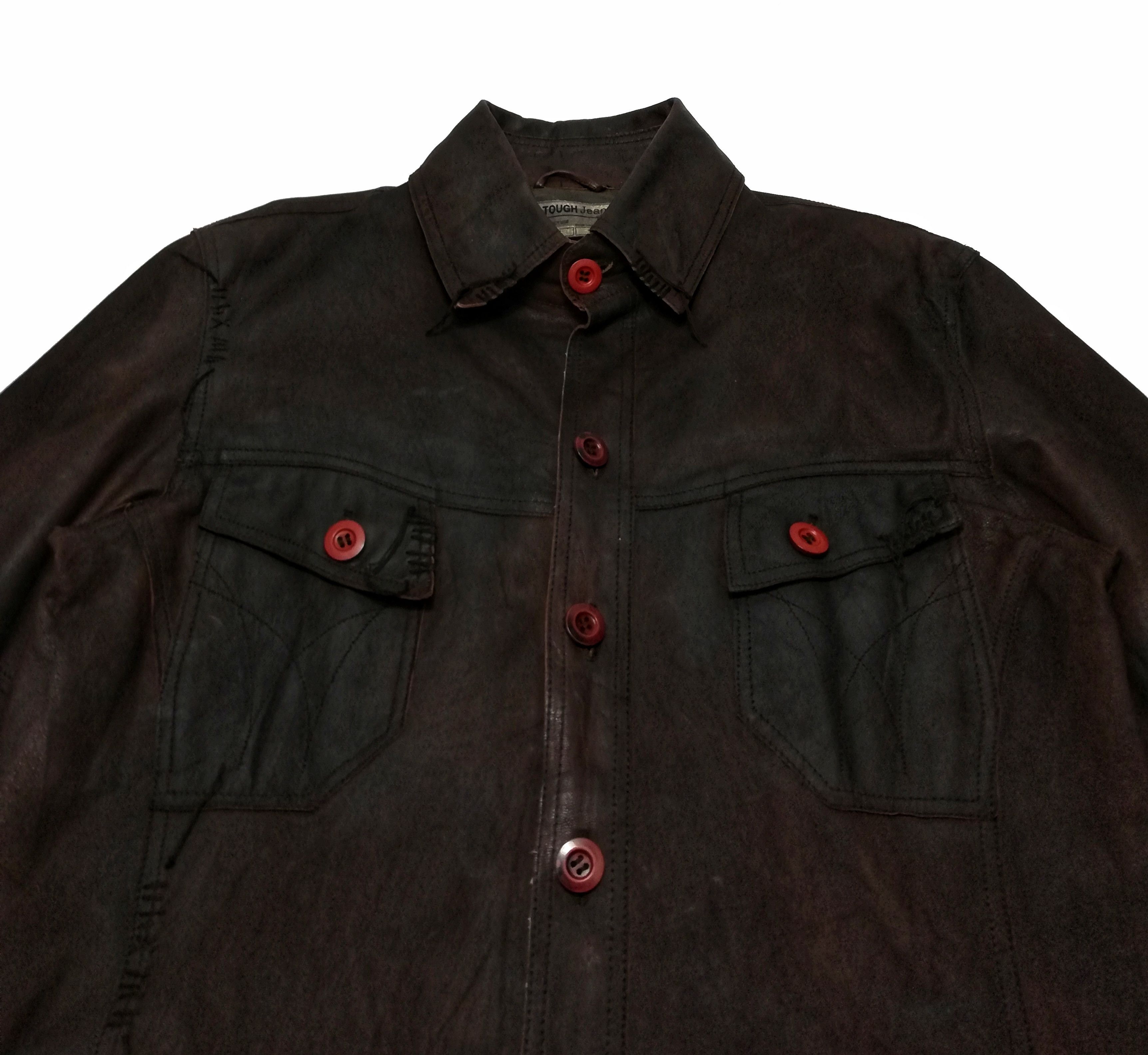 Darn Tough 🔥TOUGH Jeansmith Engineerd Leather Jacket Button Up Style Size US M / EU 48-50 / 2 - 6 Thumbnail