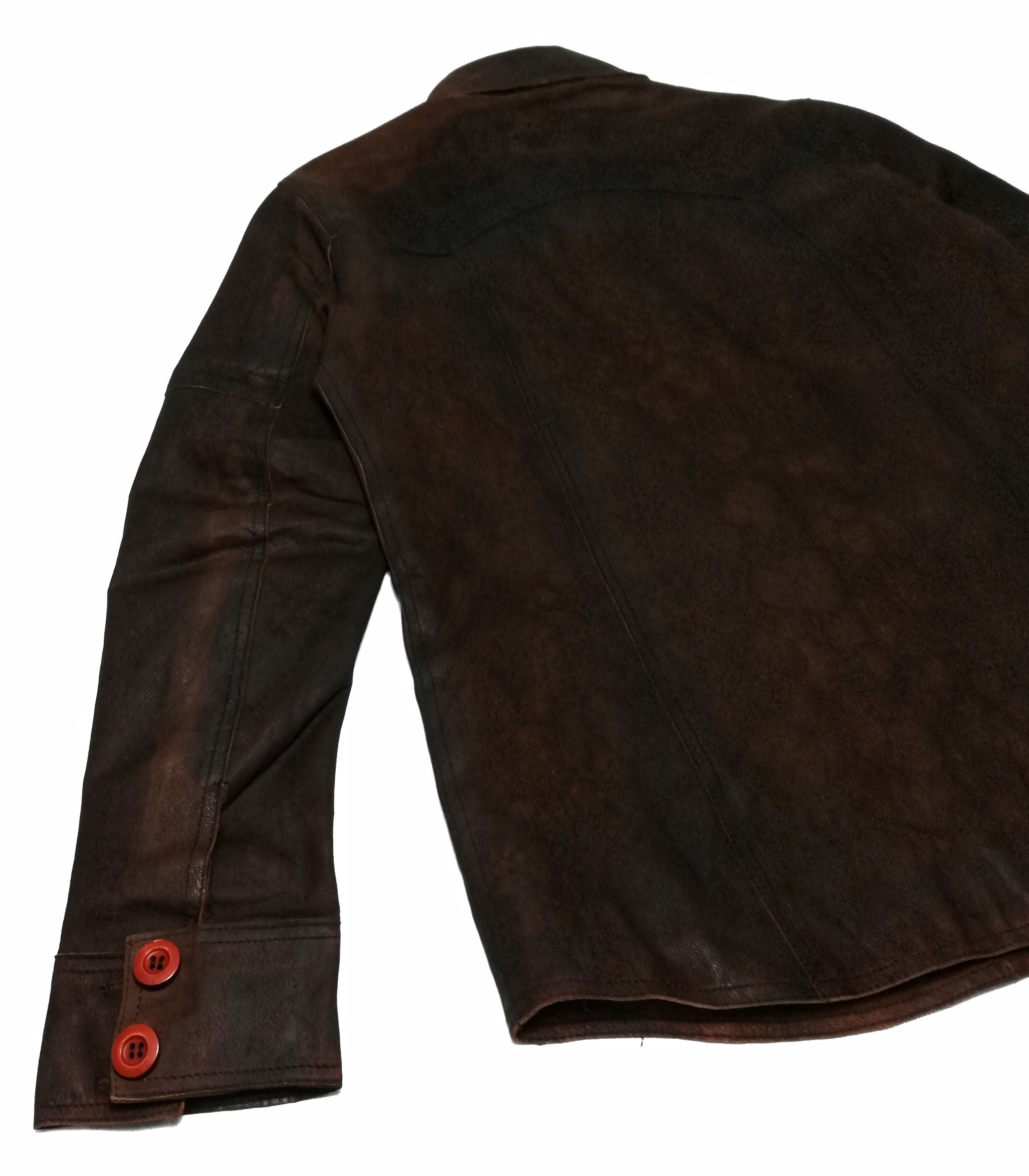 Darn Tough 🔥TOUGH Jeansmith Engineerd Leather Jacket Button Up Style Size US M / EU 48-50 / 2 - 18 Thumbnail