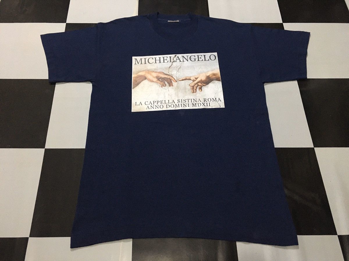 Vintage Vintage Michel Angelo Shirt The Creation of Adam Size US L / EU 52-54 / 3 - 2 Thumbnail