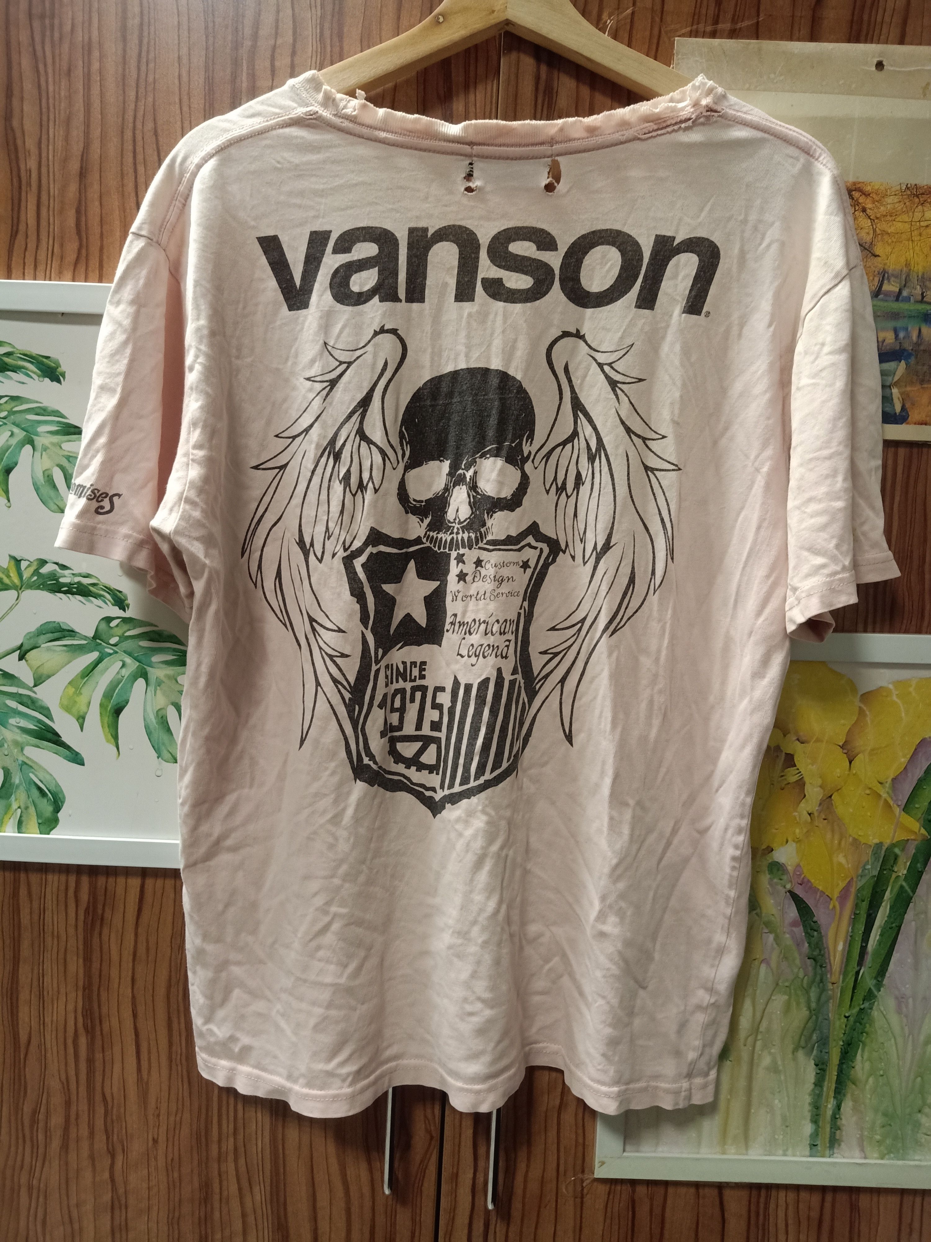 Vanson Leathers × Vintage vintage t shirt vanson distressed Size US M / EU 48-50 / 2 - 1 Thumbnail