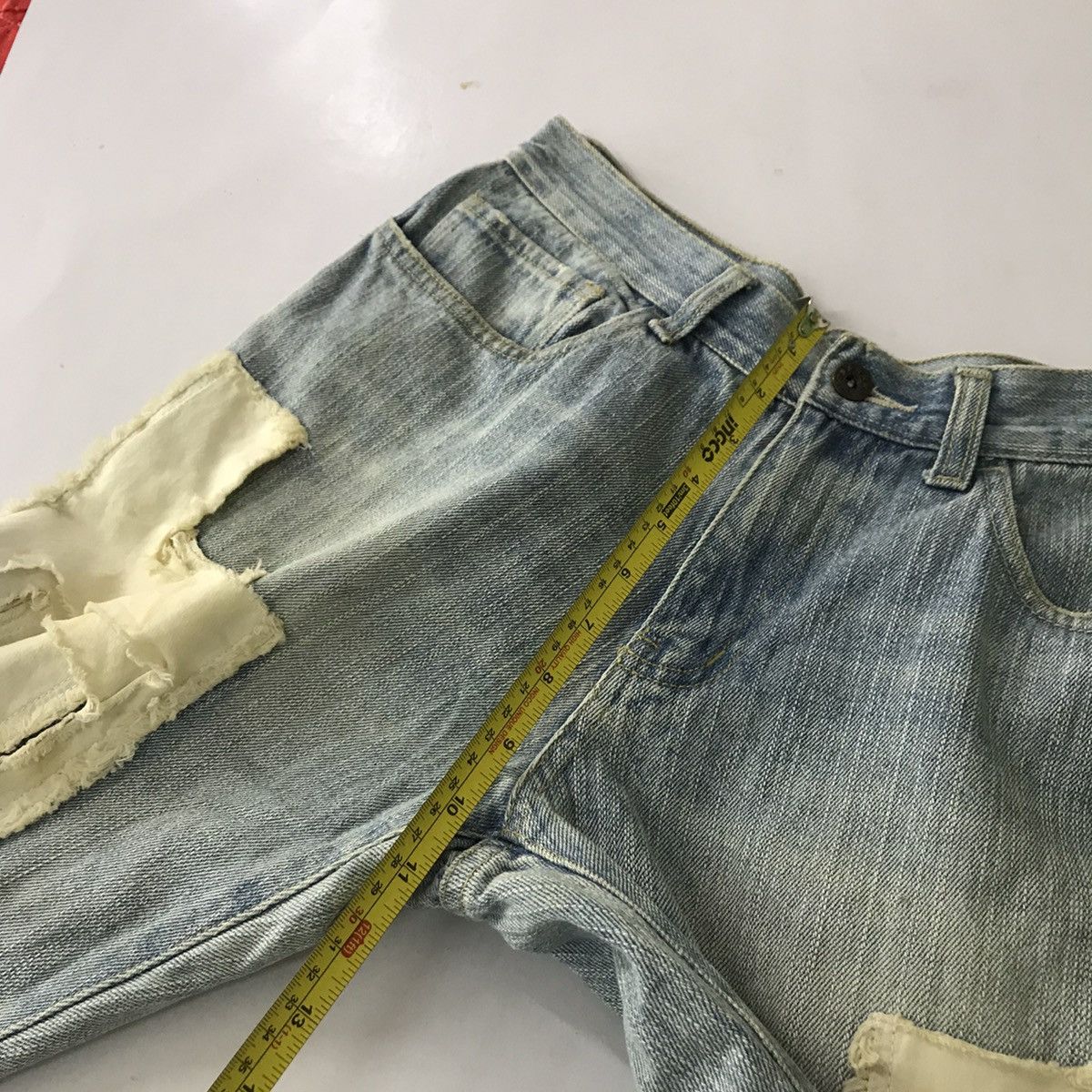 Japanese Brand JAPANESE STYLE PATCHWORK BORO DENIM PANTS Size US 30 / EU 46 - 13 Thumbnail