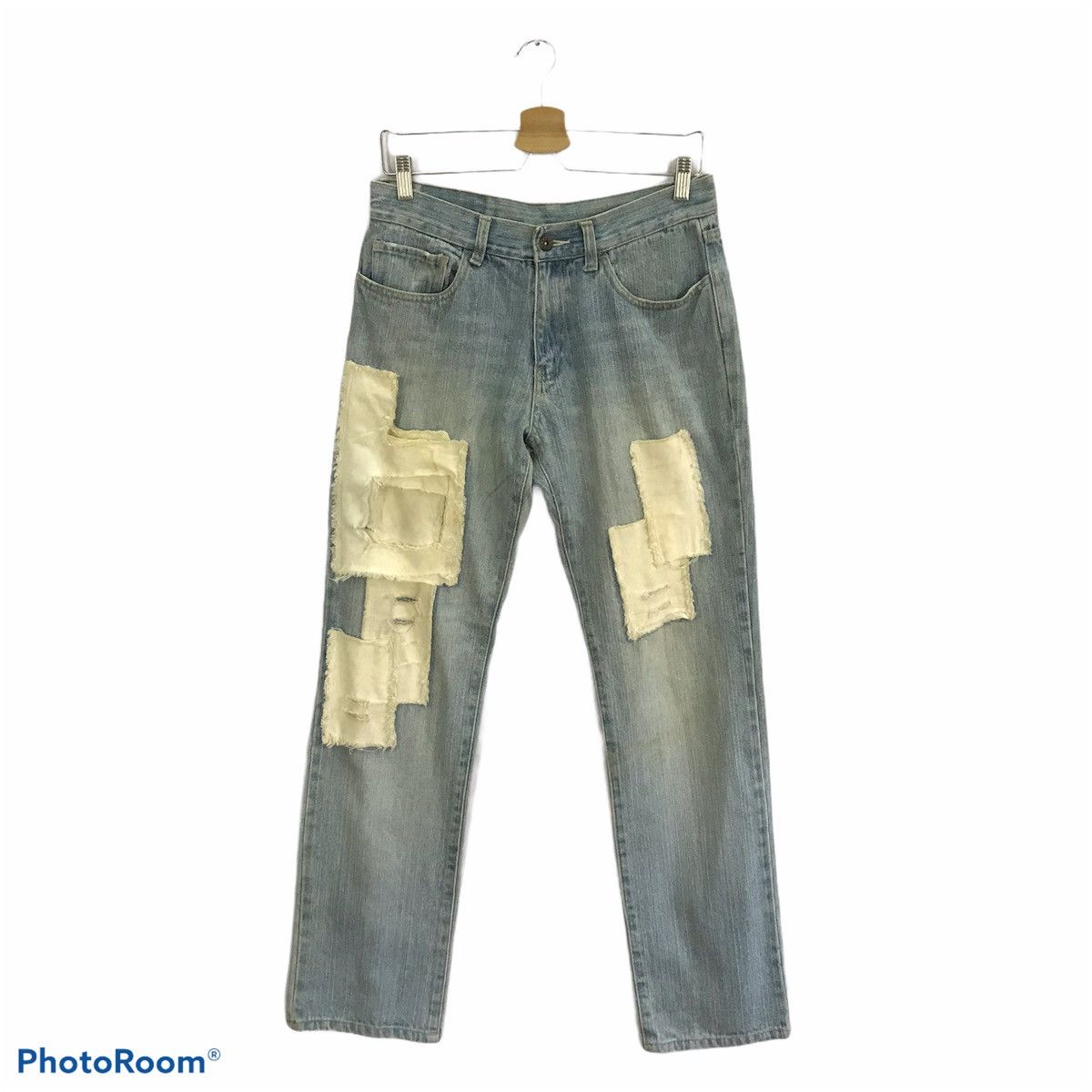 Japanese Brand JAPANESE STYLE PATCHWORK BORO DENIM PANTS Size US 30 / EU 46 - 1 Thumbnail