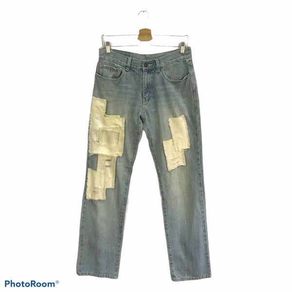 Hype JAPANESE STYLE PATCHWORK BORO DENIM PANTS | Grailed