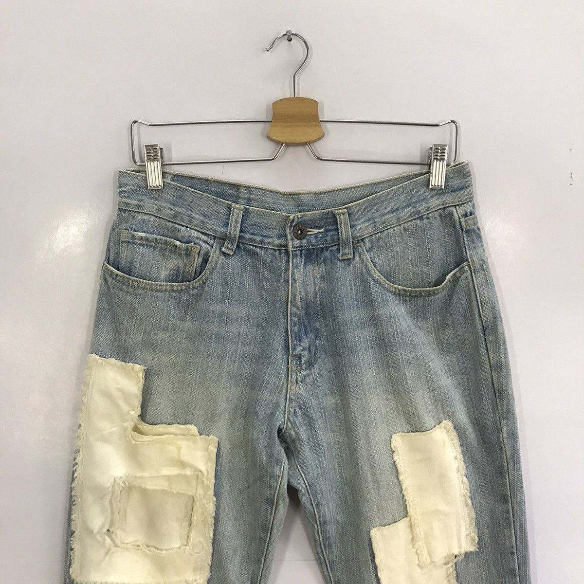 Japanese Brand JAPANESE STYLE PATCHWORK BORO DENIM PANTS Size US 30 / EU 46 - 2 Thumbnail