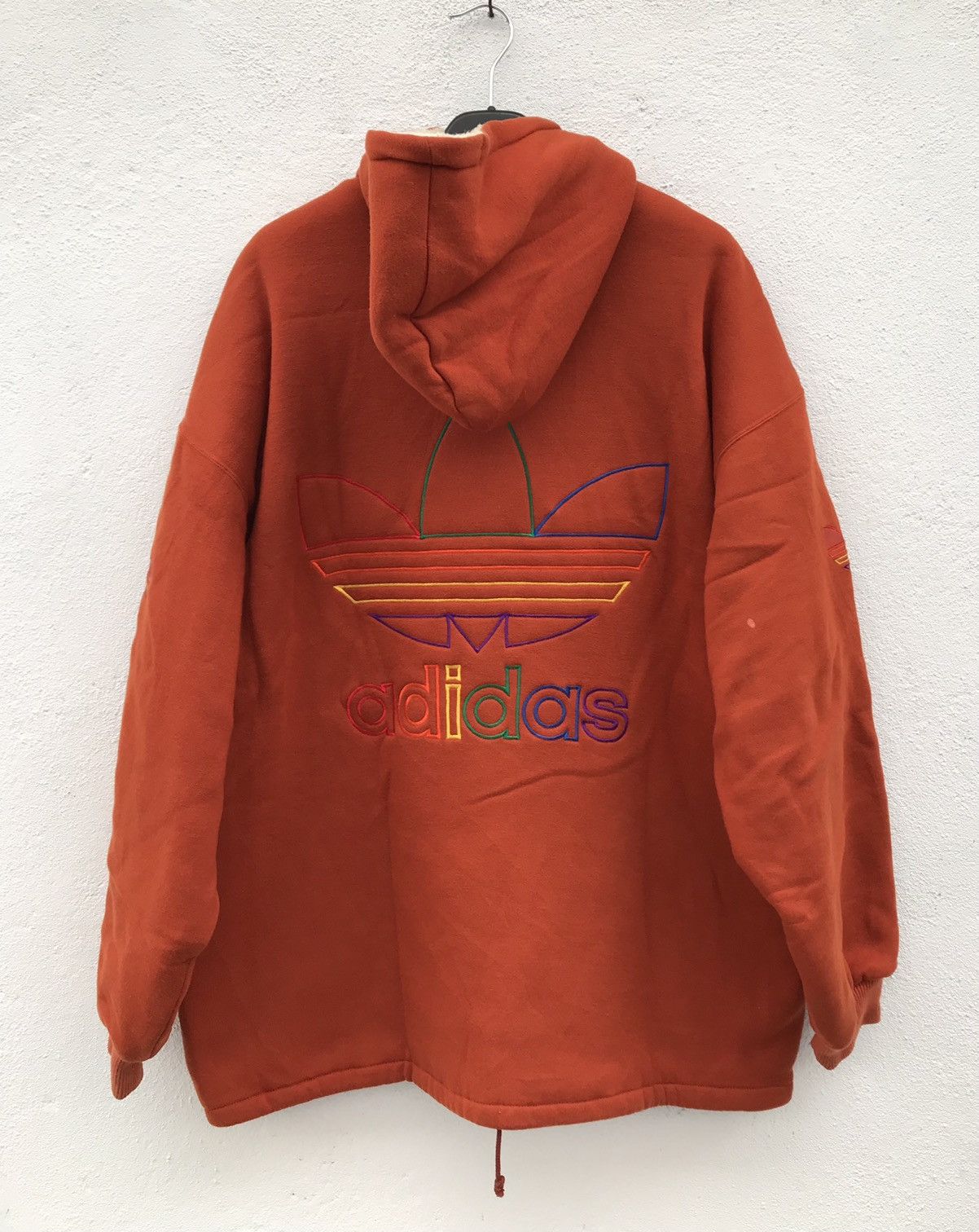 Adidas × Vintage Vintage Adidas Trefoil Big Logo Hoodie sweater Size US XL / EU 56 / 4 - 5 Thumbnail