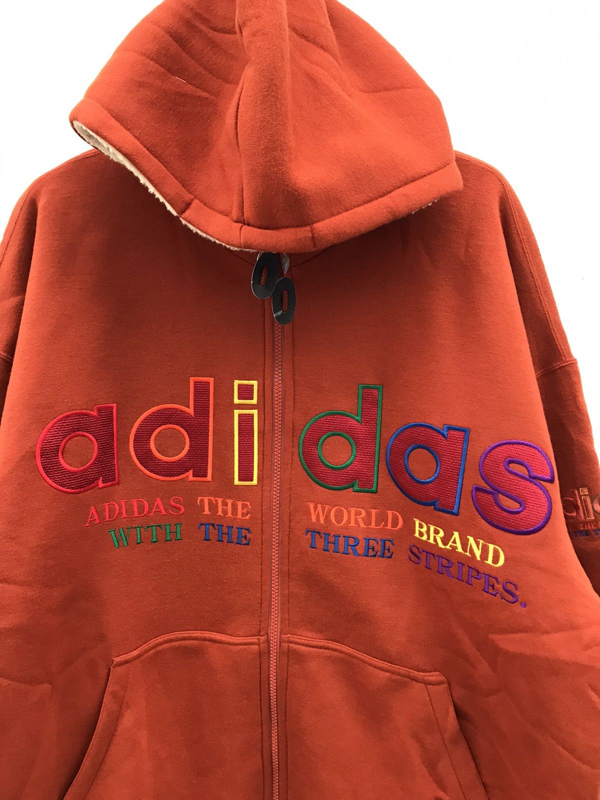 Adidas × Vintage Vintage Adidas Trefoil Big Logo Hoodie sweater Size US XL / EU 56 / 4 - 2 Thumbnail