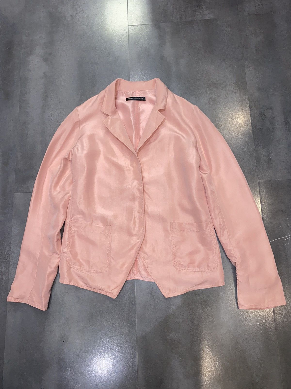 Balenciaga SS12 Balenciaga Pink Silk Blazer Size US S / EU 44-46 / 1 - 9 Thumbnail