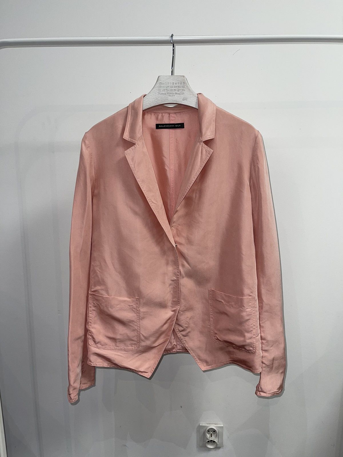 Balenciaga SS12 Balenciaga Pink Silk Blazer Size US S / EU 44-46 / 1 - 2 Thumbnail