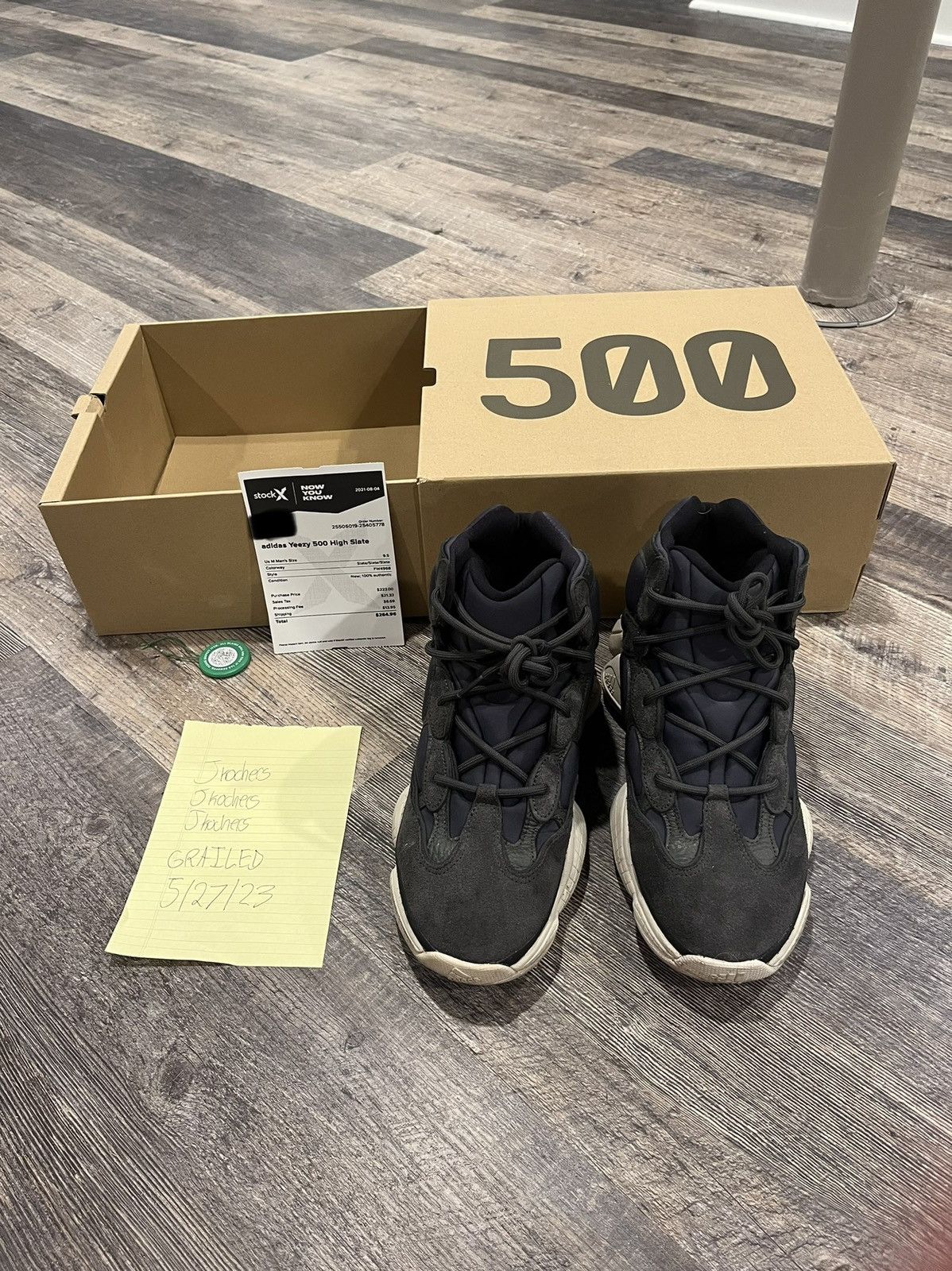 Adidas × Kanye West YZY 500 HIGH “SLATE” Size US 9.5 / EU 42-43 - 1 Thumbnail