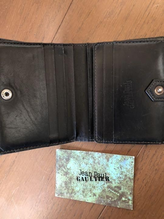 Jean Paul Gaultier Rare Archive Goth Printed Leather Wallet Size ONE SIZE - 3 Thumbnail