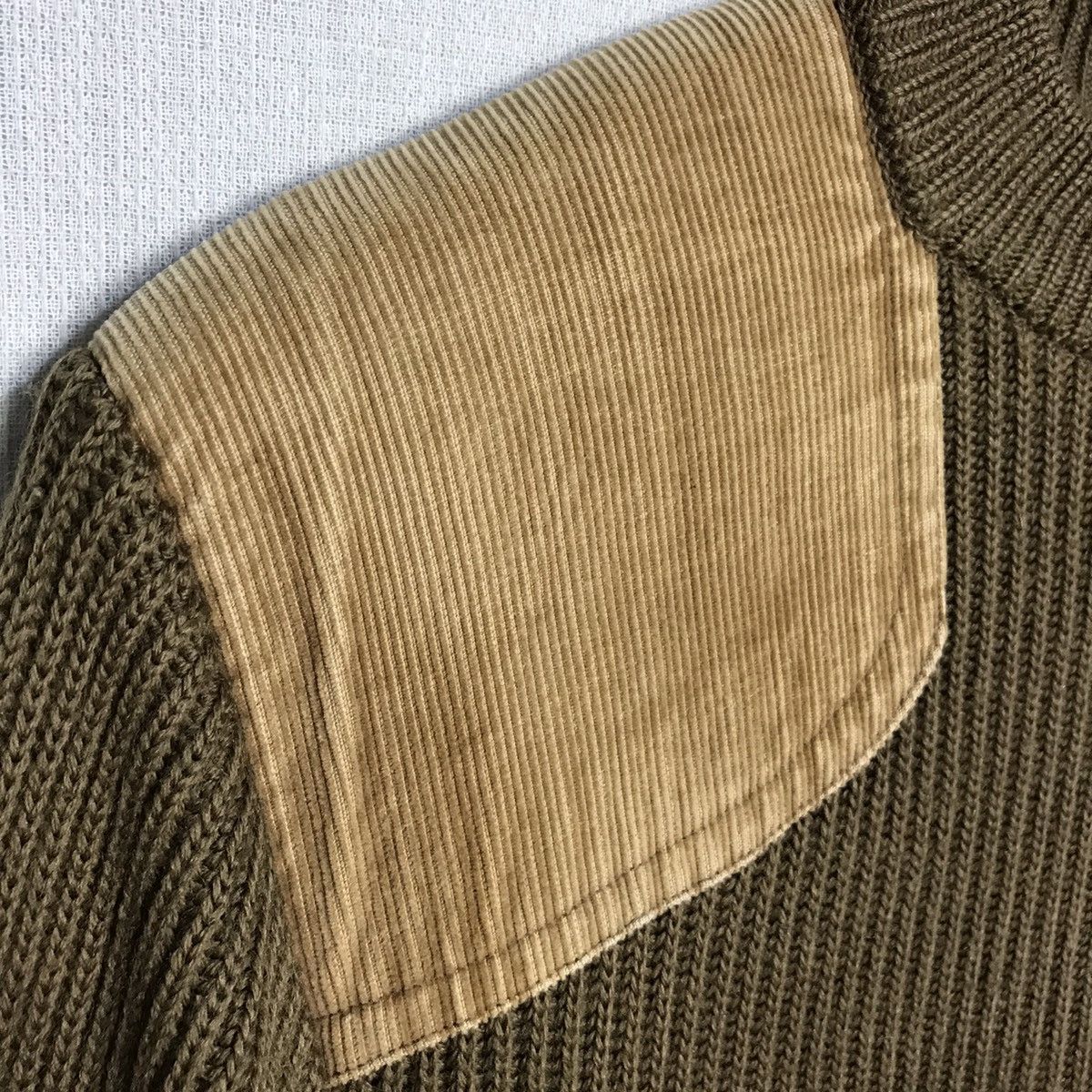 Japanese Brand × Vintage Vintage princetone knit curdoroy patchwork crewneck Size US M / EU 48-50 / 2 - 4 Thumbnail