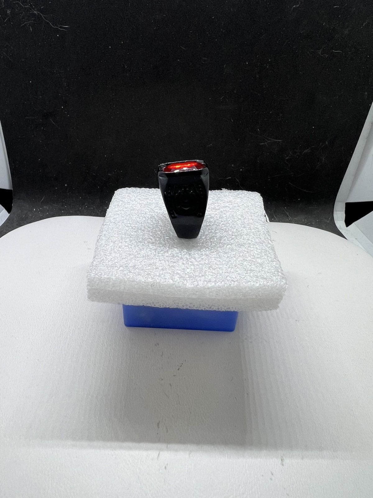 Jewelry Red CZ Tibetan Silver Black Ring - Size 9.25 Size ONE SIZE - 3 Thumbnail