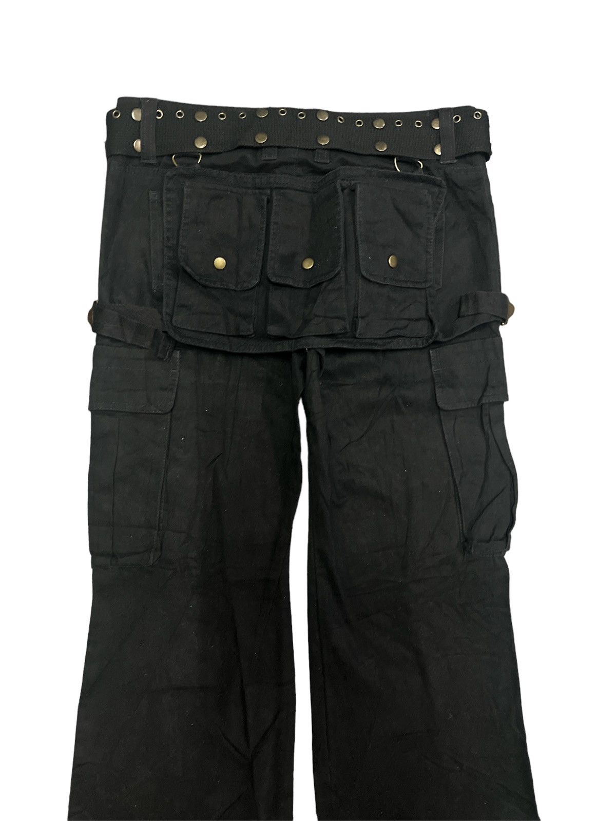 image of Avant Garde Tacticalcecil Mcbee Cargo Boundage Parachute Cotton Pant in Black, Men's (Size 29)