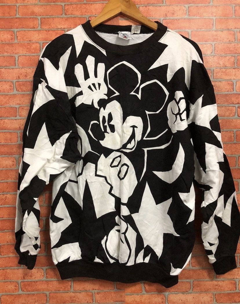 Mickey Mouse × Vintage 💥delete today💥Vintage full print Micky Mouse sweatshirt Size US M / EU 48-50 / 2 - 2 Thumbnail
