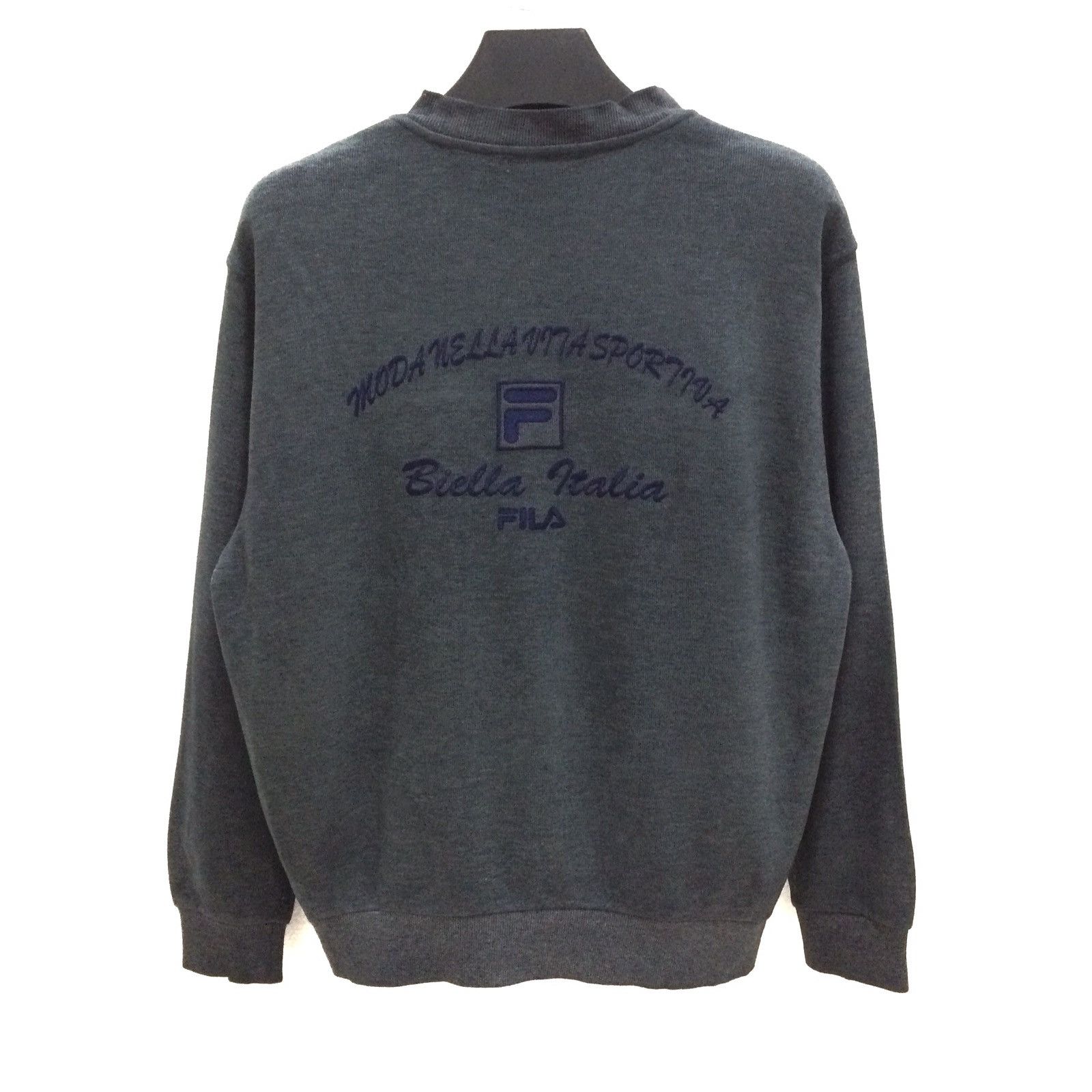 Fila Biela Italia Big Logo Sweatshirt
