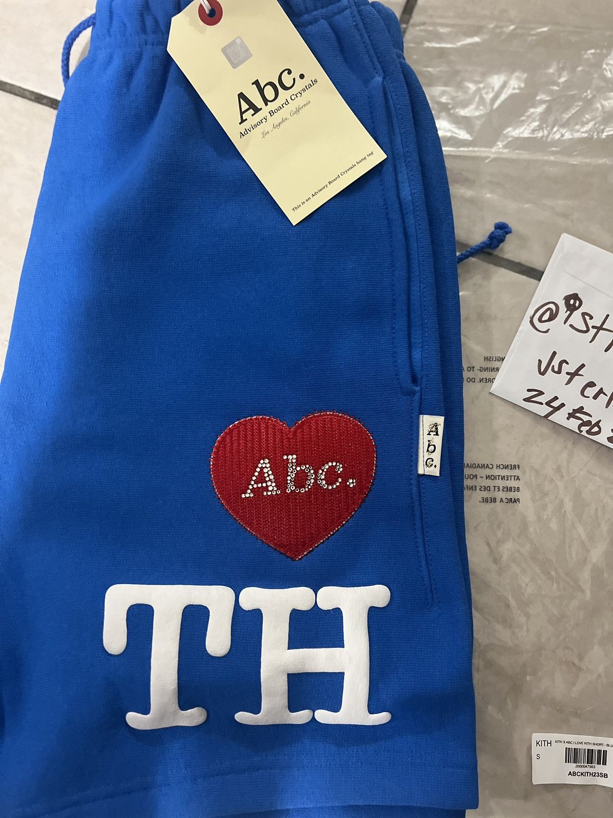 Advisory Board Crystals × Kith Kith x Advisory Board Crystals I love Kith Shorts sz S Size US 32 / EU 48 - 3 Thumbnail