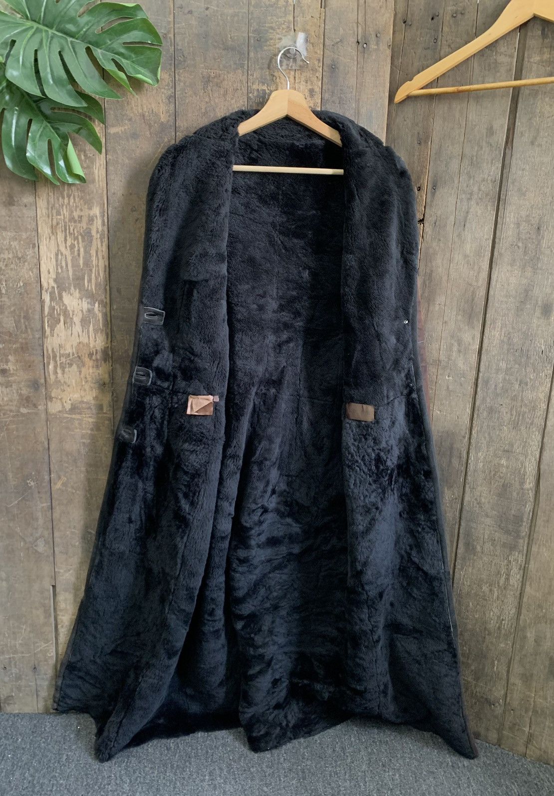 Loewe Vintage Faded Loewe Leather Long Jacket With Sherpa Lining Size S / US 4 / IT 40 - 3 Thumbnail
