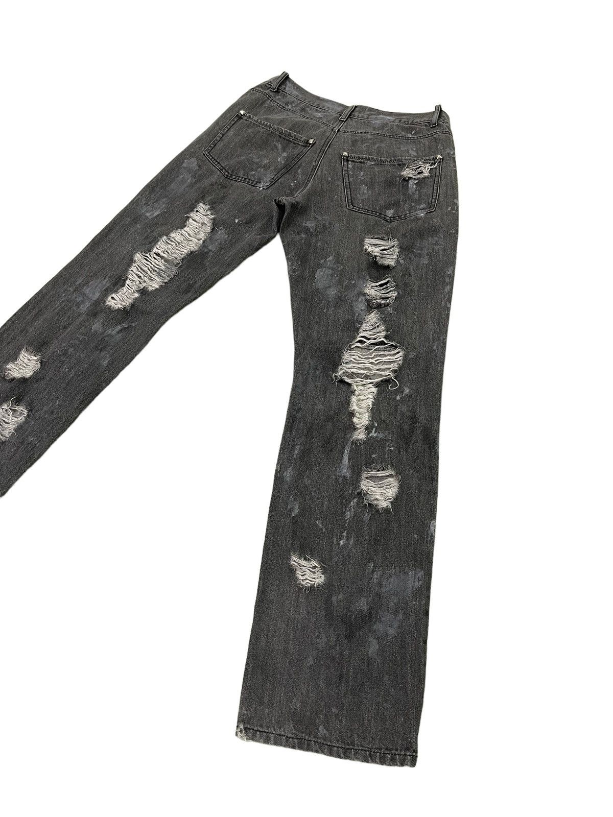 Japanese Brand Painted Sex Pot Revenge Distress Denim Tapered 4🟦9 Size US 32 / EU 48 - 14 Thumbnail