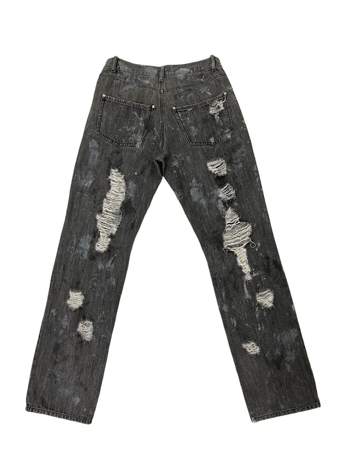 Japanese Brand Painted Sex Pot Revenge Distress Denim Tapered 4🟦9 Size US 32 / EU 48 - 12 Thumbnail