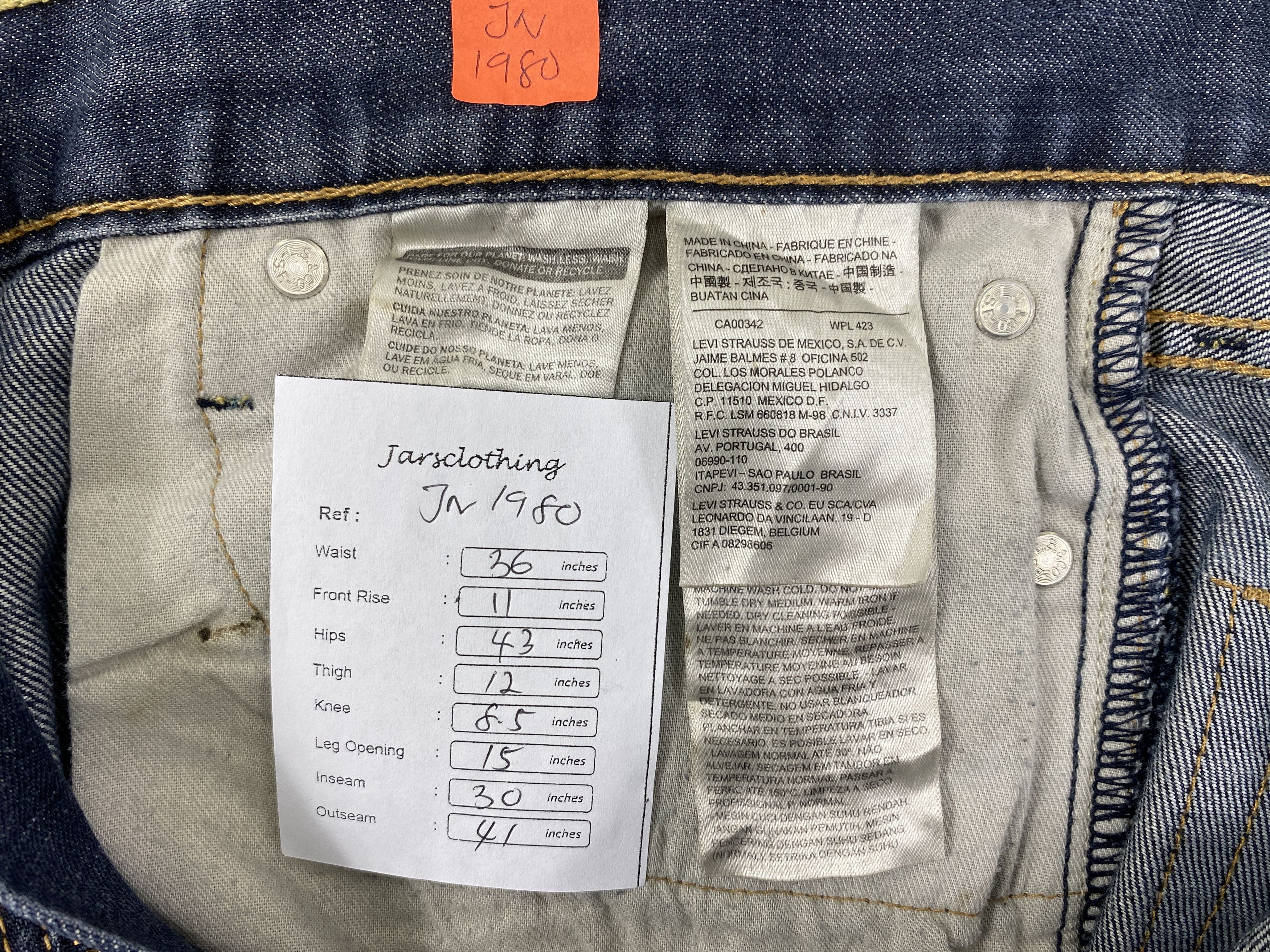 Levi's Distressed Blue Levi's 513 Jeans 36x30 Denim -JN1980 Size US 36 / EU 52 - 8 Thumbnail