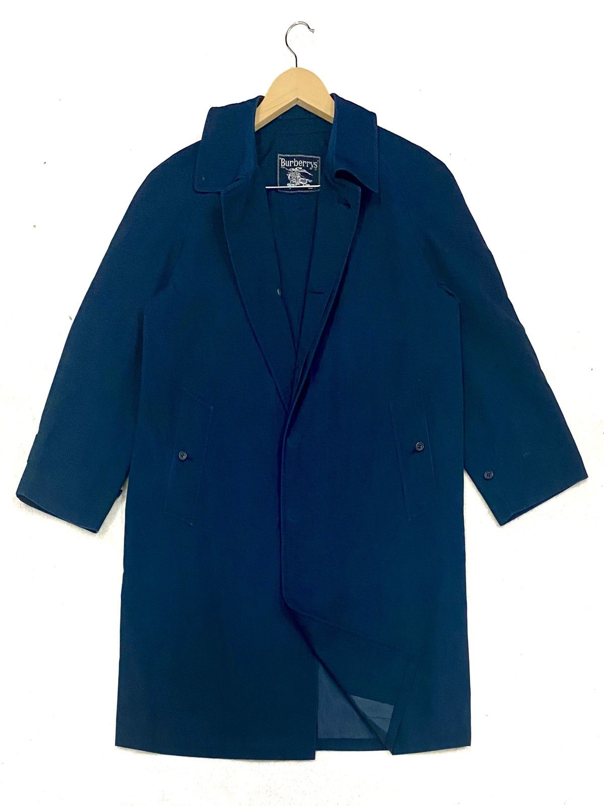 image of Vintage Burberry’S Prorsum Overcoats With Colours in Terqoise Blue, Men's (Size Medium)