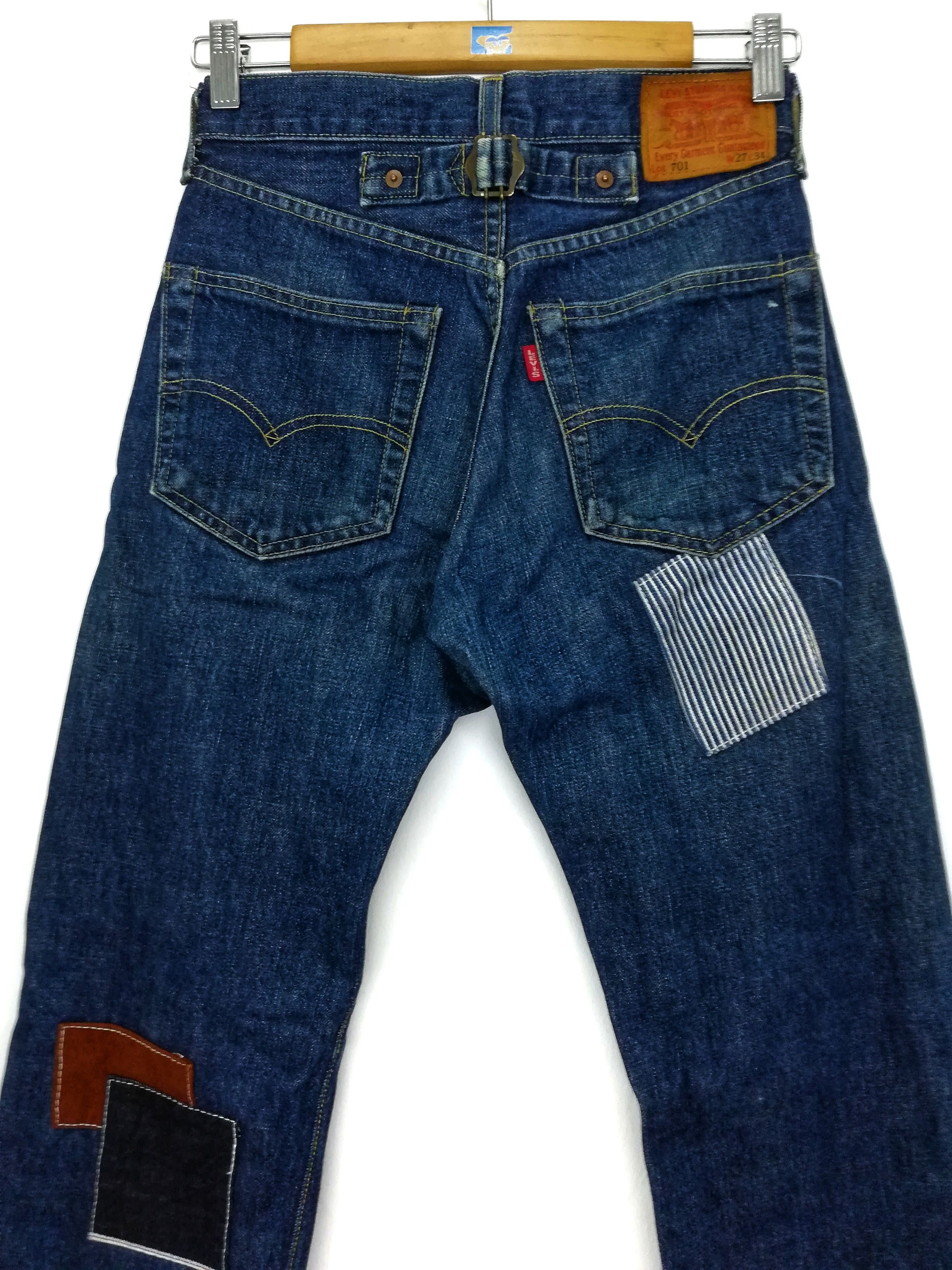 Levi's Made & Crafted × Levi's Vintage Clothing 🔥Levi's Patchwork Grunge Selvage Trousers Pants🔥 Size US 27 - 14 Thumbnail