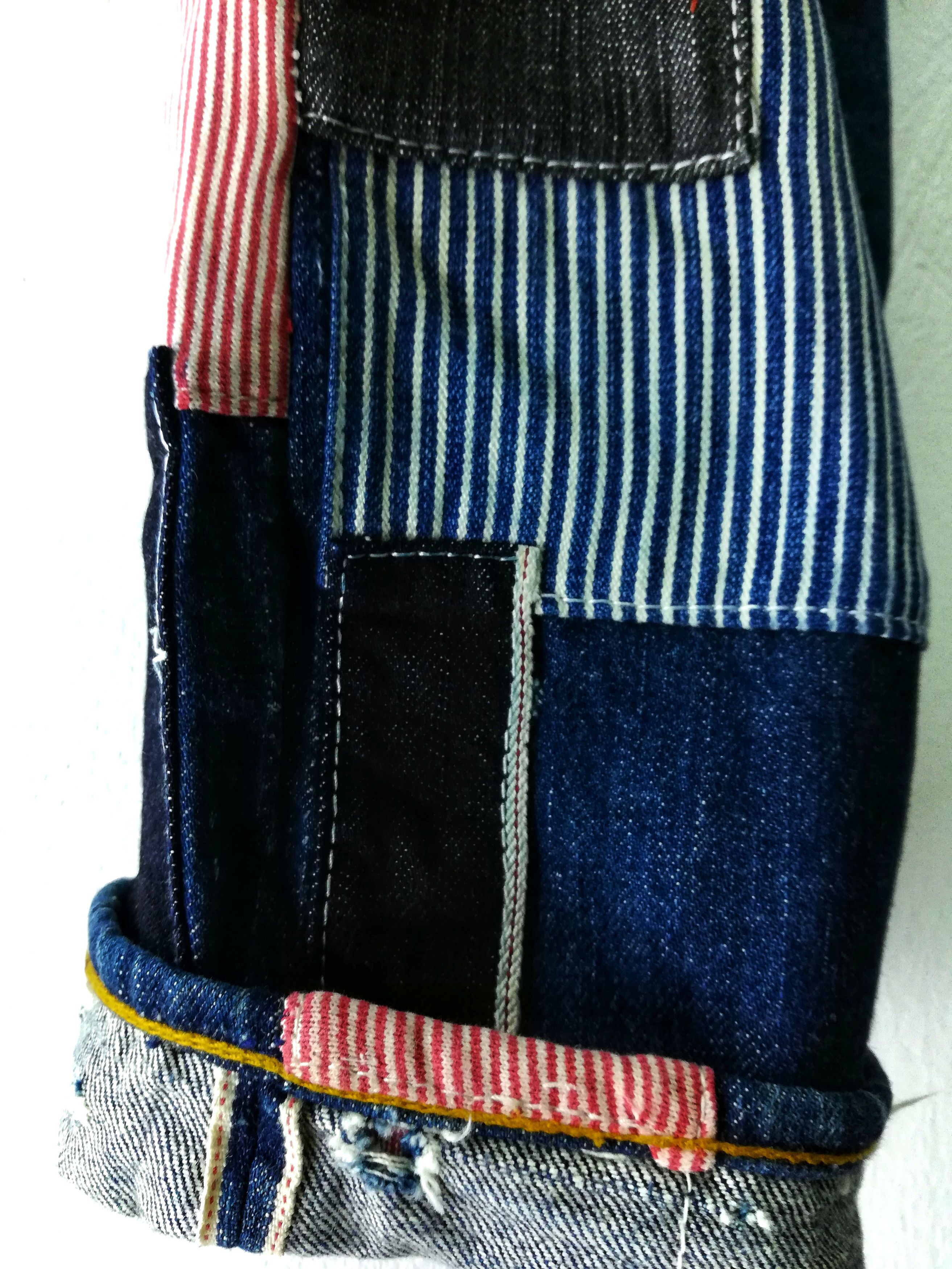 Levi's Made & Crafted × Levi's Vintage Clothing 🔥Levi's Patchwork Grunge Selvage Trousers Pants🔥 Size US 27 - 10 Thumbnail