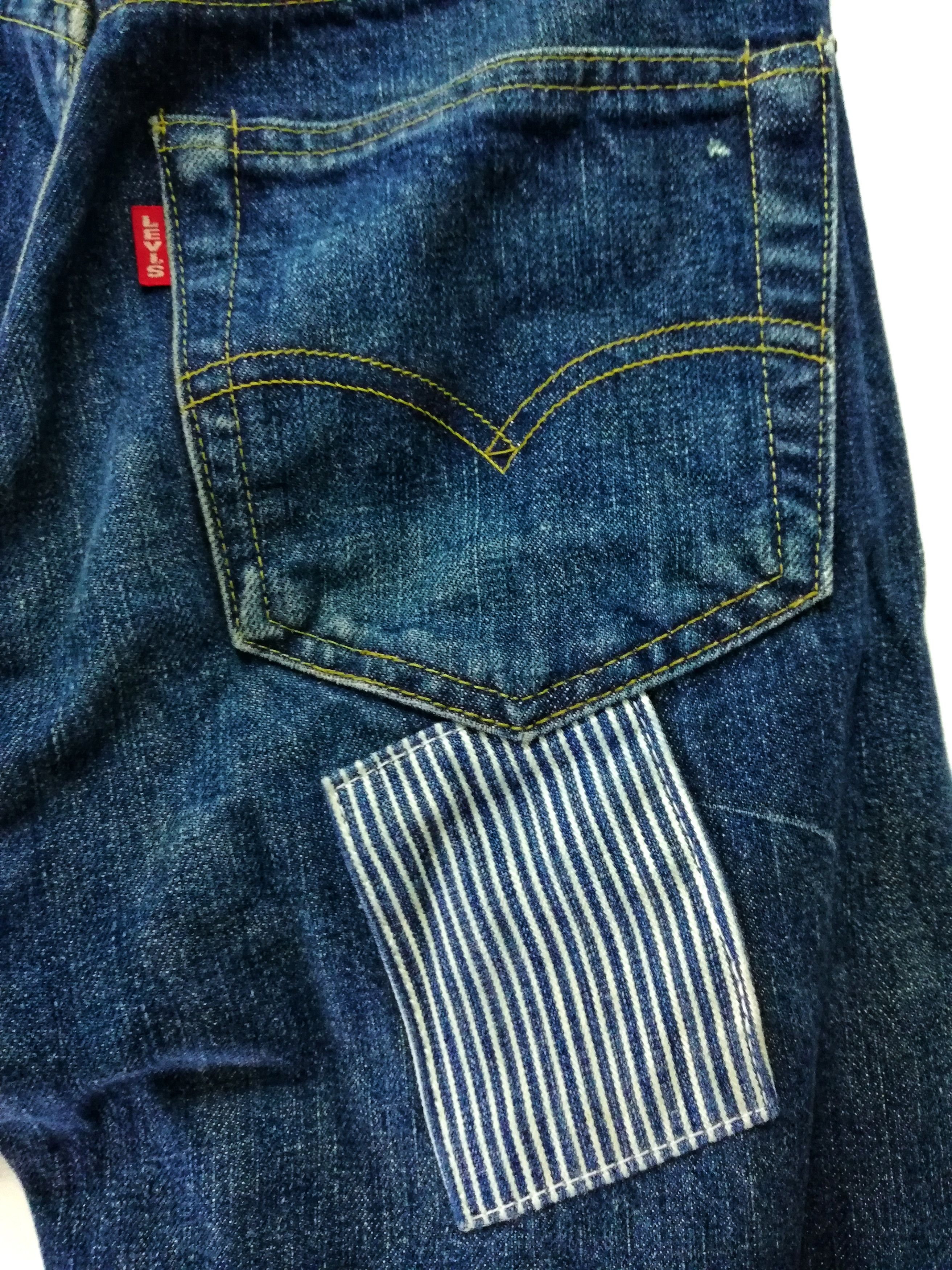 Levi's Made & Crafted × Levi's Vintage Clothing 🔥Levi's Patchwork Grunge Selvage Trousers Pants🔥 Size US 27 - 13 Thumbnail