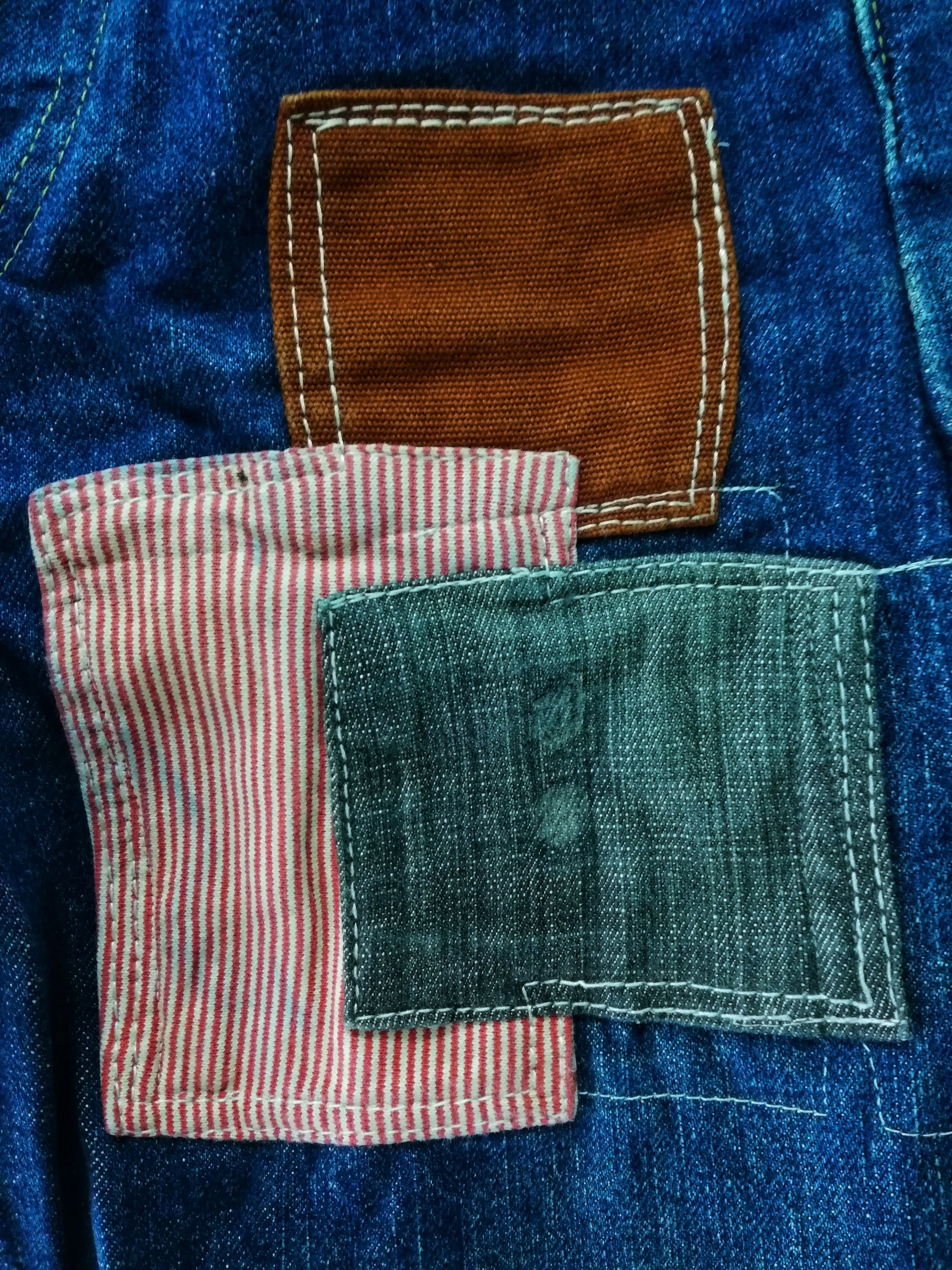 Levi's Made & Crafted × Levi's Vintage Clothing 🔥Levi's Patchwork Grunge Selvage Trousers Pants🔥 Size US 27 - 8 Thumbnail