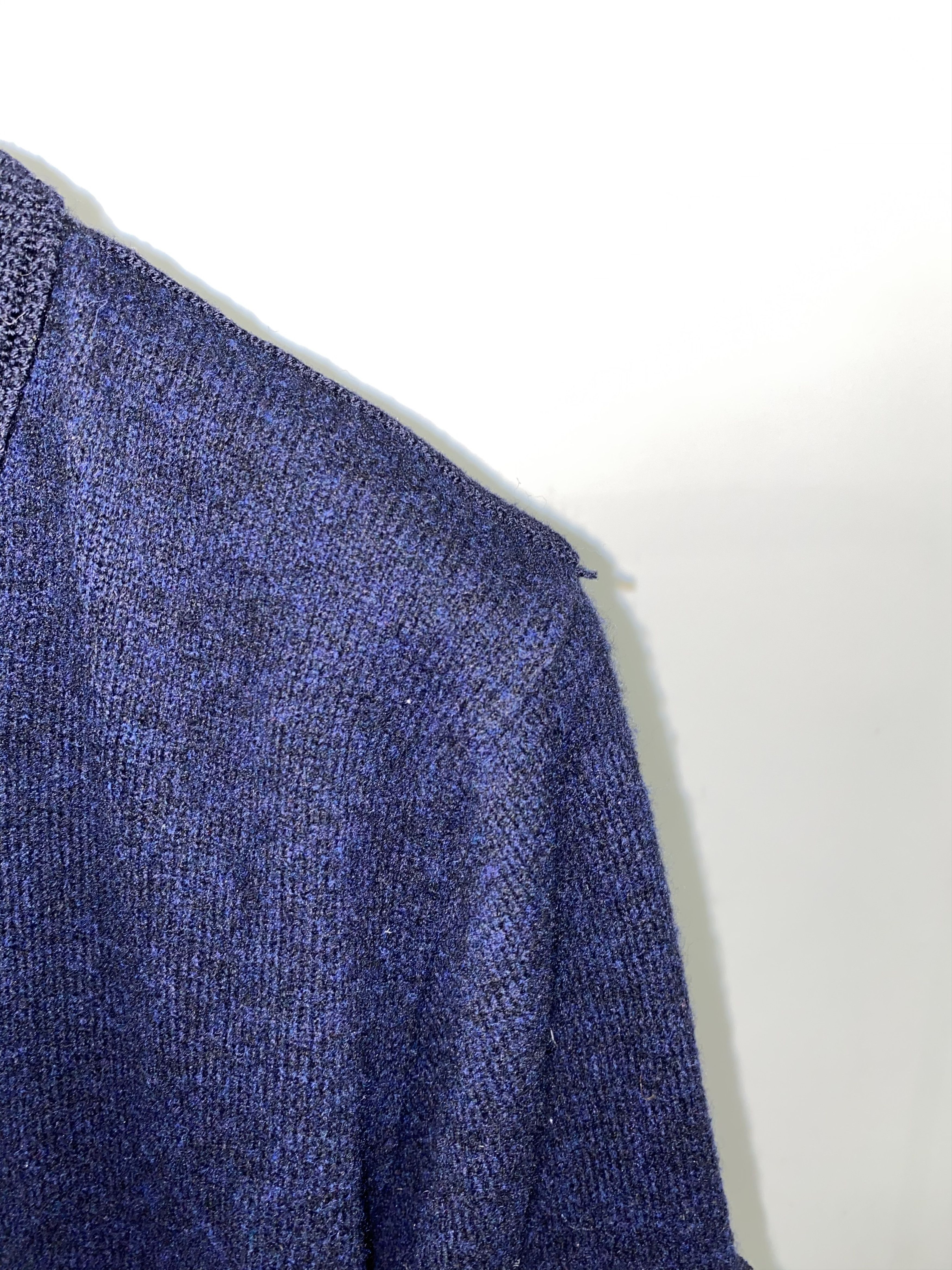 Stone Island Stone Island Dark Navy 1/4 Zipped Wool Sweater Size US XL / EU 56 / 4 - 4 Thumbnail