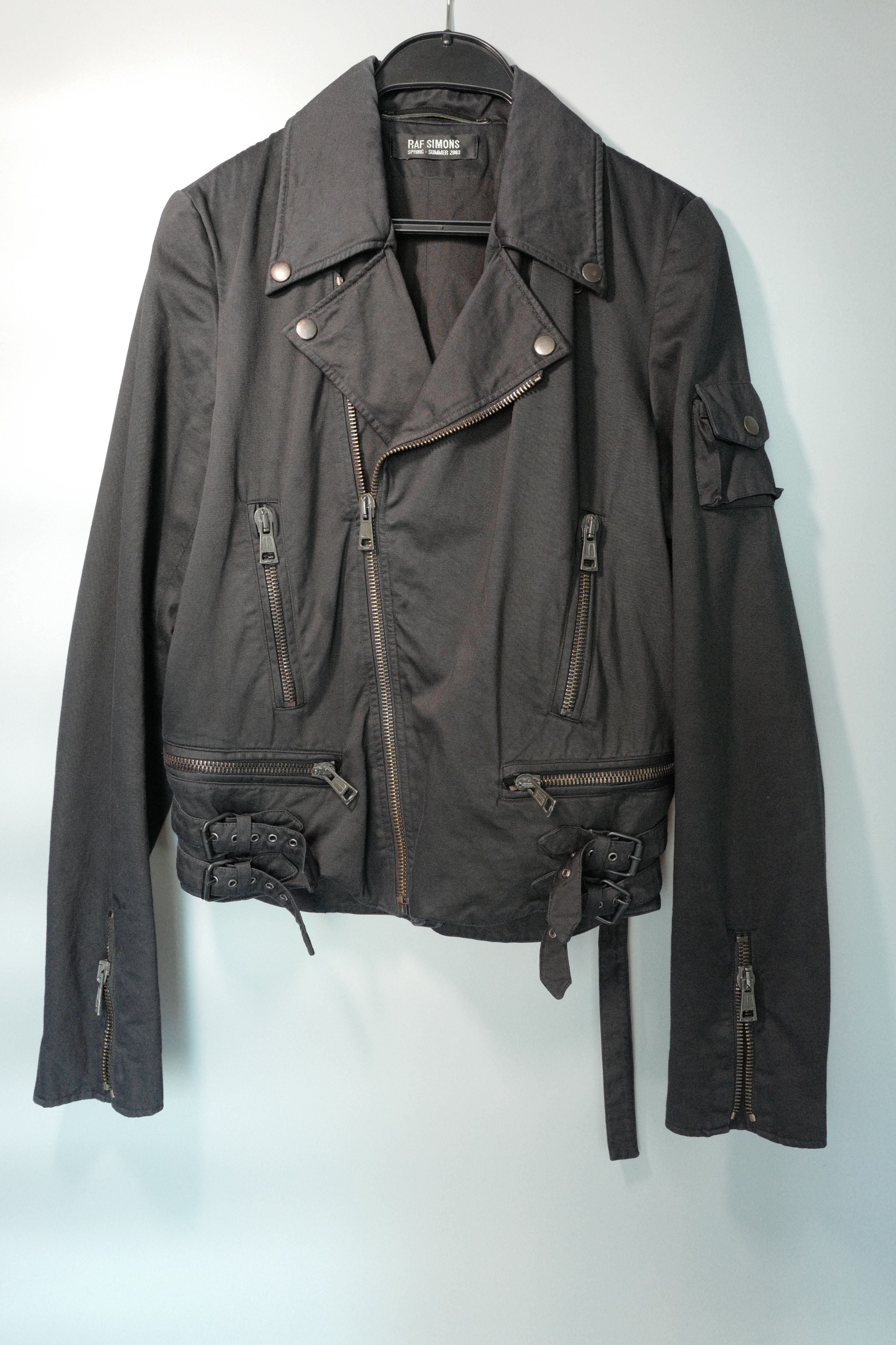 80s vintage riders jaket raf simonsレザー素材牛革