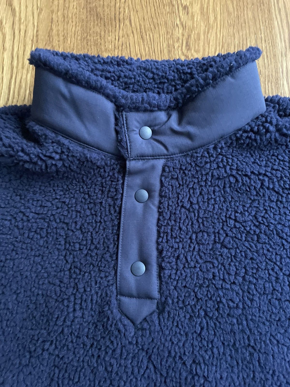 Uniqlo × White Mountaineering Medium Navy Fleece Oversized Long-Sleeve Pullover Jacket Size US M / EU 48-50 / 2 - 2 Thumbnail