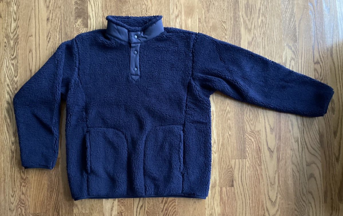 Uniqlo × White Mountaineering Medium Navy Fleece Oversized Long-Sleeve Pullover Jacket Size US M / EU 48-50 / 2 - 1 Thumbnail