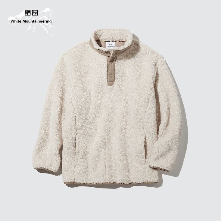Uniqlo × White Mountaineering Extra Small Fleece Oversized Long-Sleeve Pullover Jacket Size US XS / EU 42 / 0 - 4 Thumbnail
