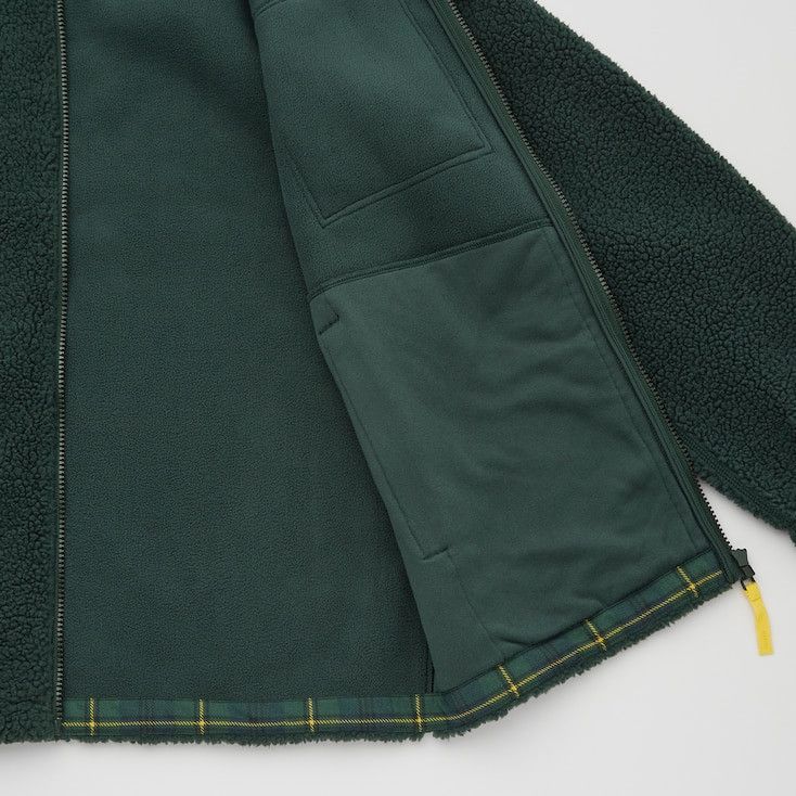 JW Anderson × Uniqlo XL Extra Large Green Fleece Jacket Pile-Lined Full-Zip Coat Size US XL / EU 56 / 4 - 7 Thumbnail