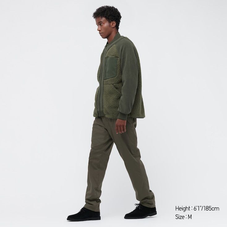 Uniqlo × White Mountaineering Medium Green Fleece Oversized Long-Sleeve Bomber Jacket Size US M / EU 48-50 / 2 - 4 Thumbnail