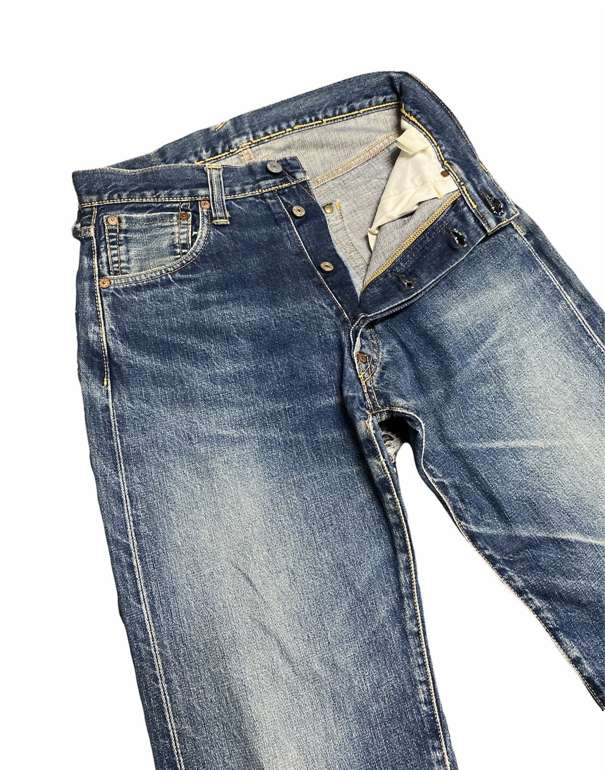 Evisu × Japanese Brand Vintage Evisu Daicock Japan Cinch Back Selvedge Denim Pants Size US 29 - 4 Thumbnail