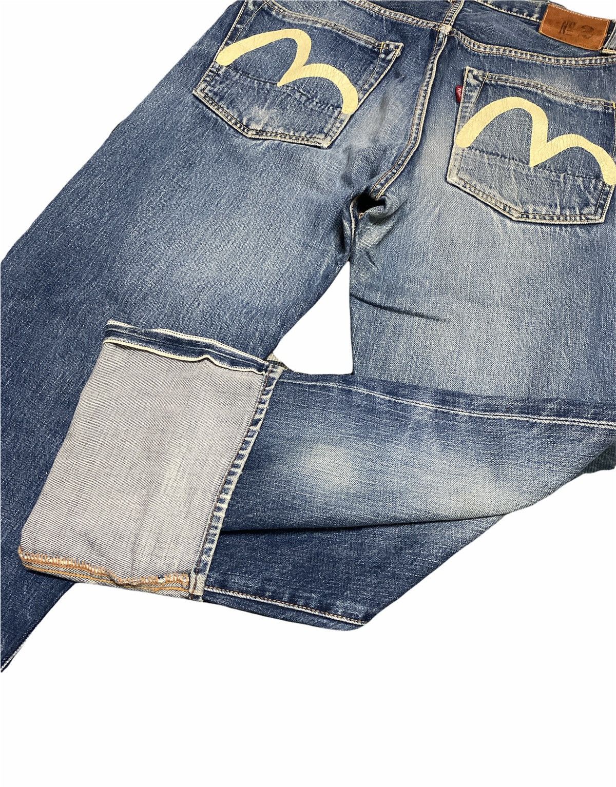 Evisu × Japanese Brand Vintage Evisu Daicock Japan Cinch Back Selvedge Denim Pants Size US 29 - 3 Thumbnail
