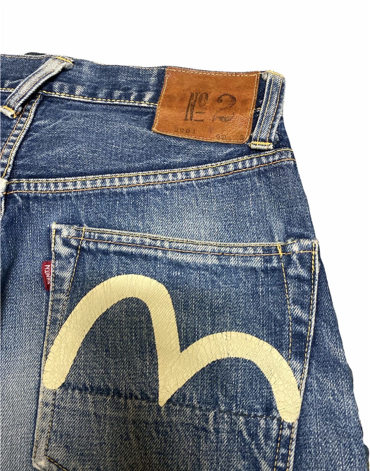 Evisu × Japanese Brand Vintage Evisu Daicock Japan Cinch Back Selvedge Denim Pants Size US 29 - 6 Thumbnail