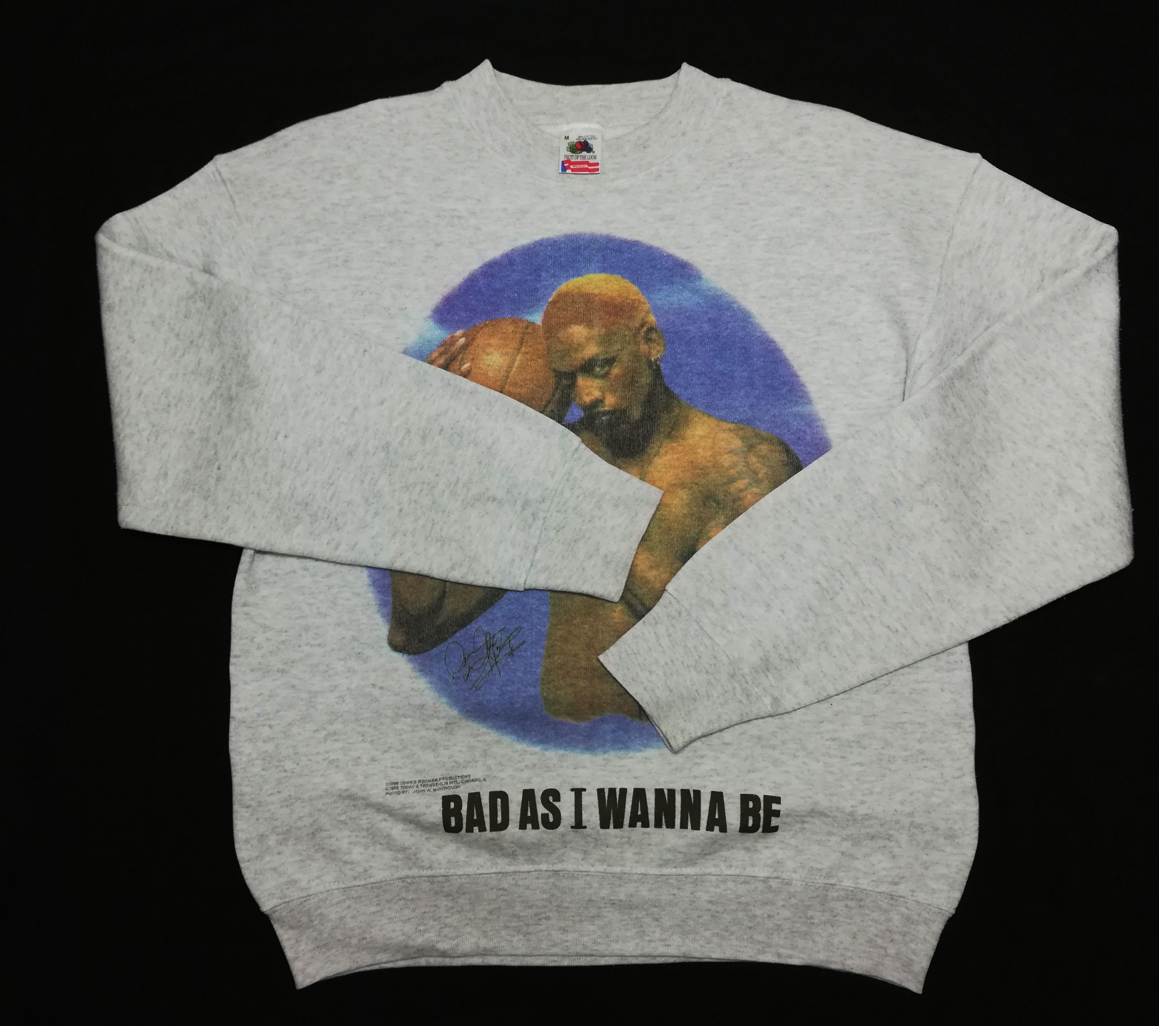 NBA × Vintage 🔥Vintage 1996 Dennis Rodman BAD AS I WANNA BE Sweatshirt Size US M / EU 48-50 / 2 - 6 Thumbnail